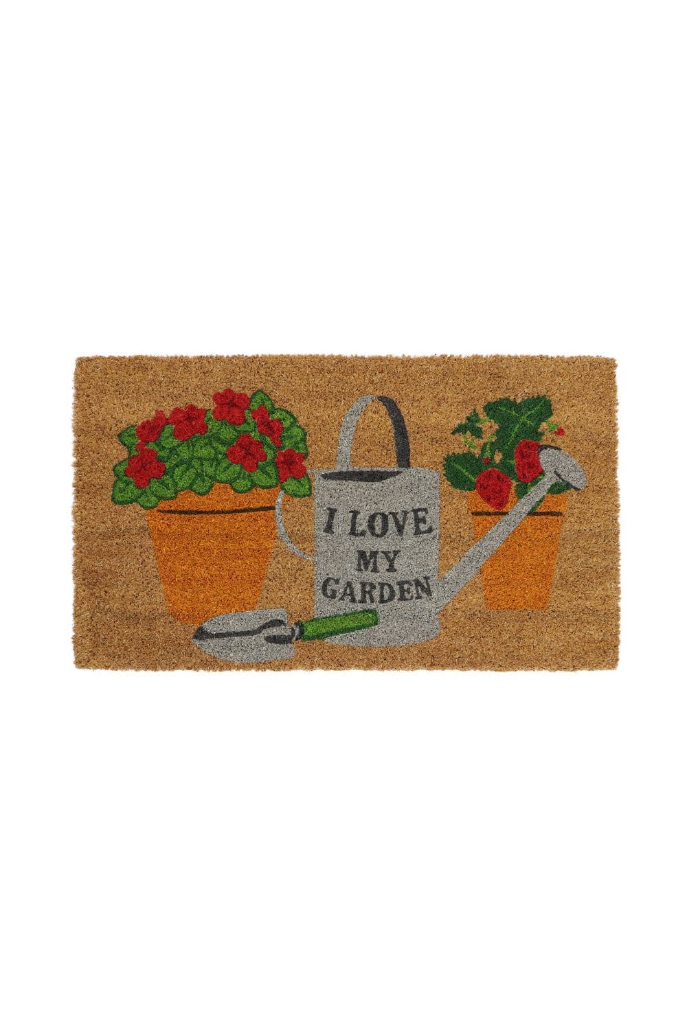 Eco Friendly Latex Backed Coir Door Mat I Love My Garden