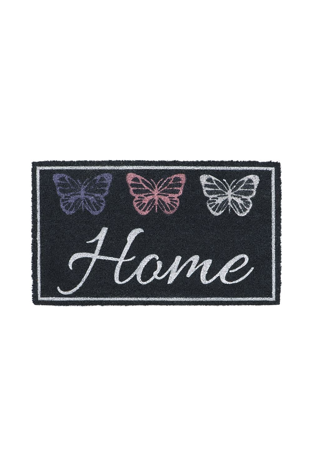 Eco Friendly Latex Backed Coir Door Mat Home Butterflies