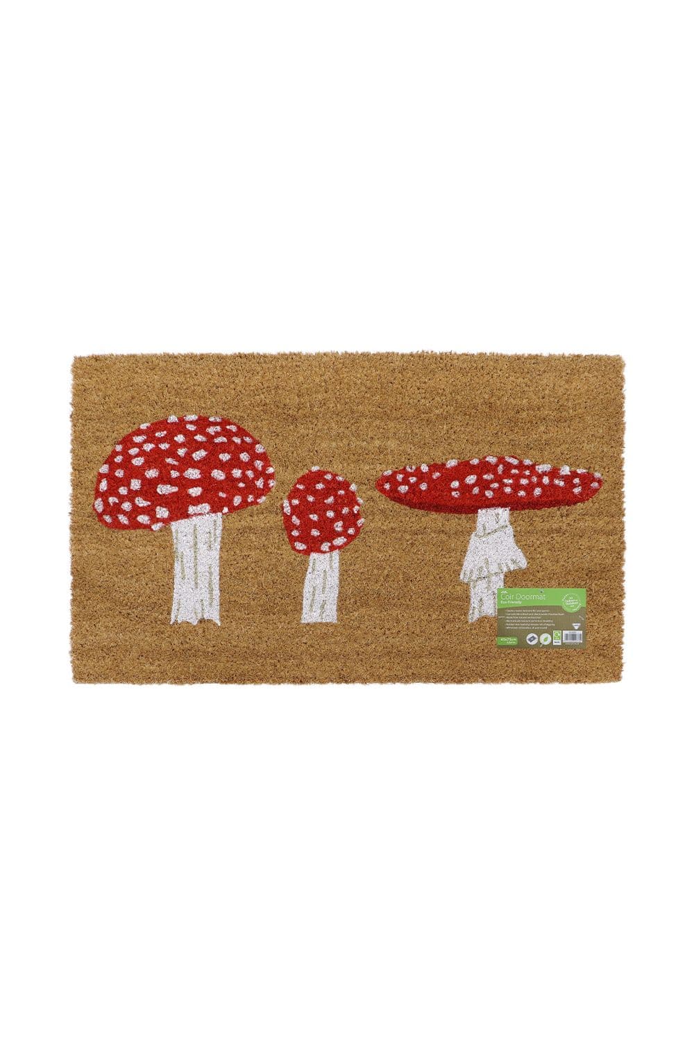 Friendly Latex Backed Coir Doormat Toad Stool 45 x 75 cm