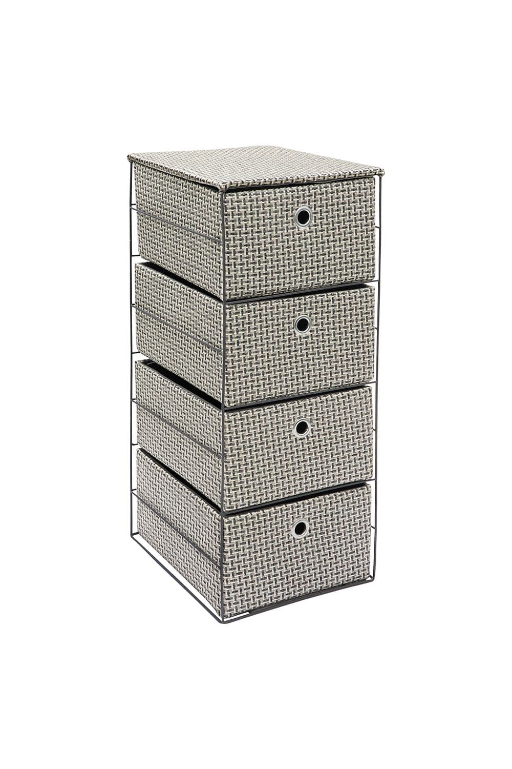 Silva 4 Drawer Wide Fabric Storage Tower