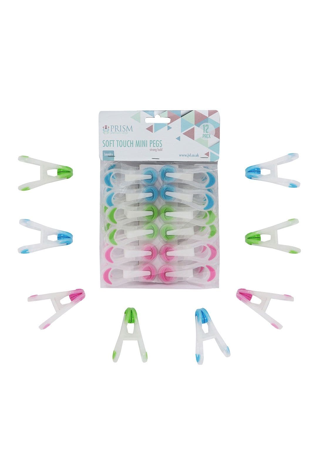 Prism Soft Touch Mini Pegs Pack 12 One
