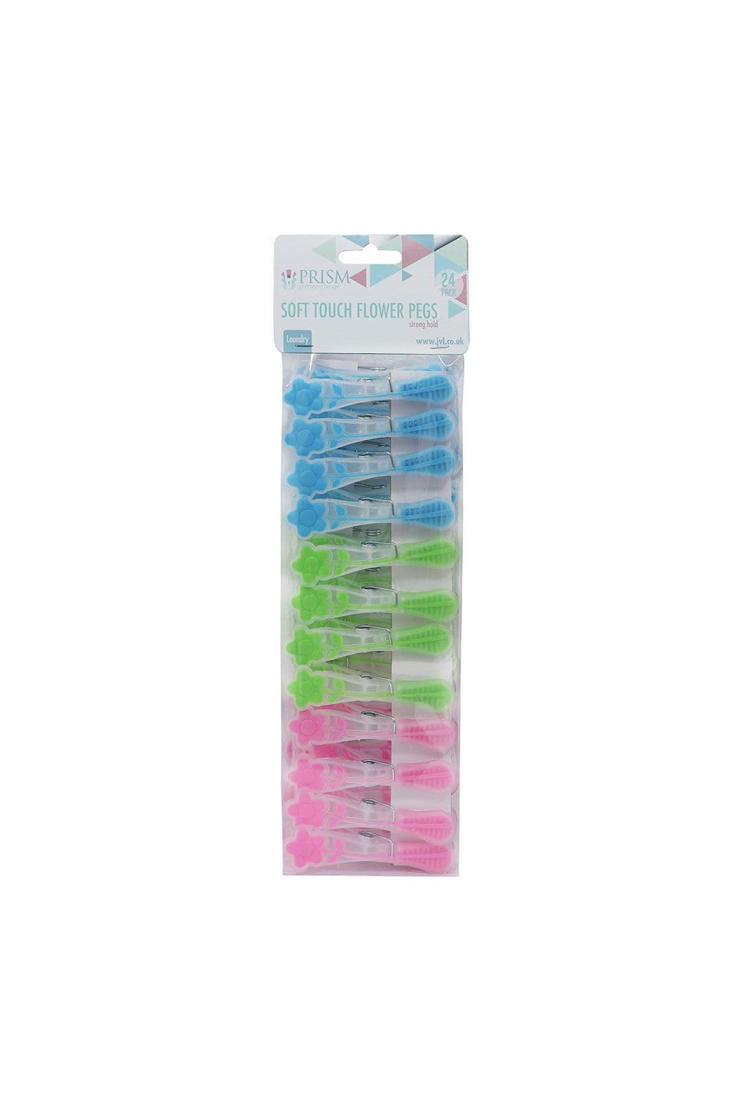 Prism Soft Touch Flower Design Pegs Pack 24