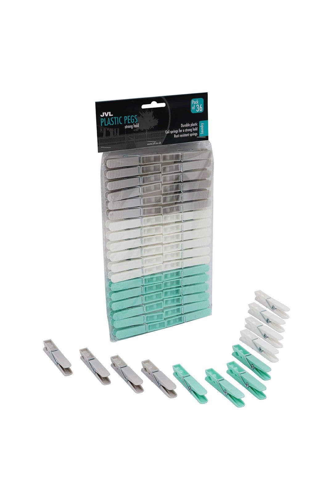 Strong Resistant Clothes Peg Pack 36 Aqua