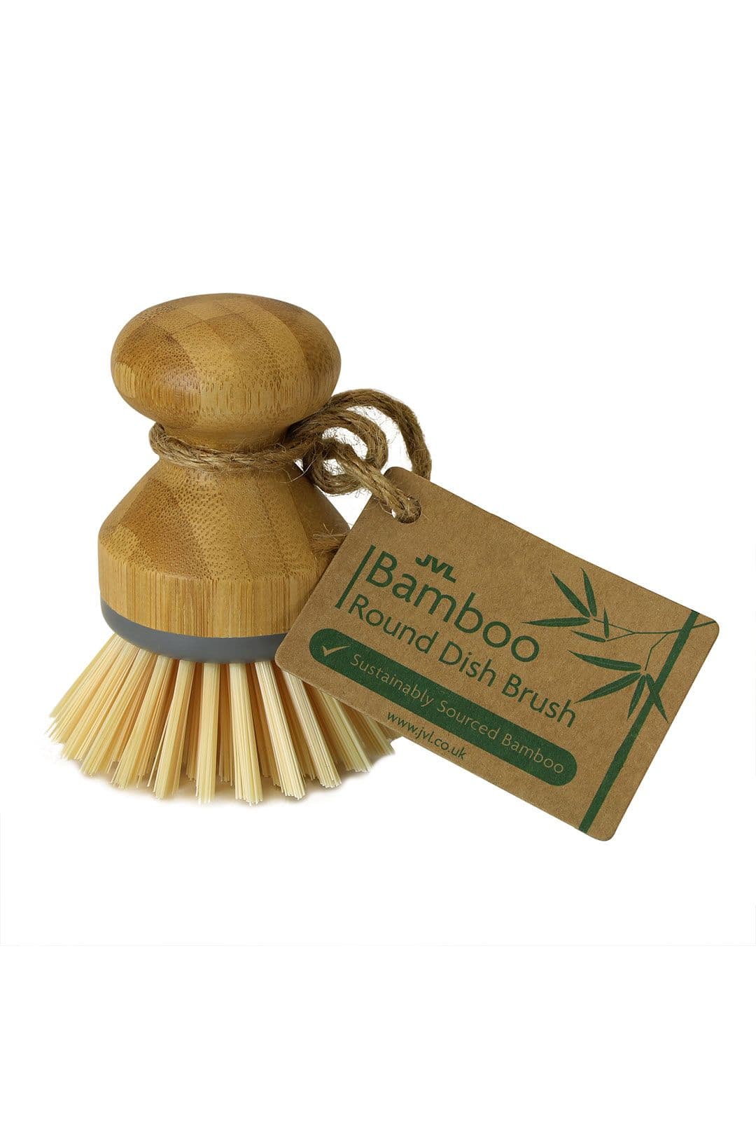 Round Bamboo Short Dish Pot Brush