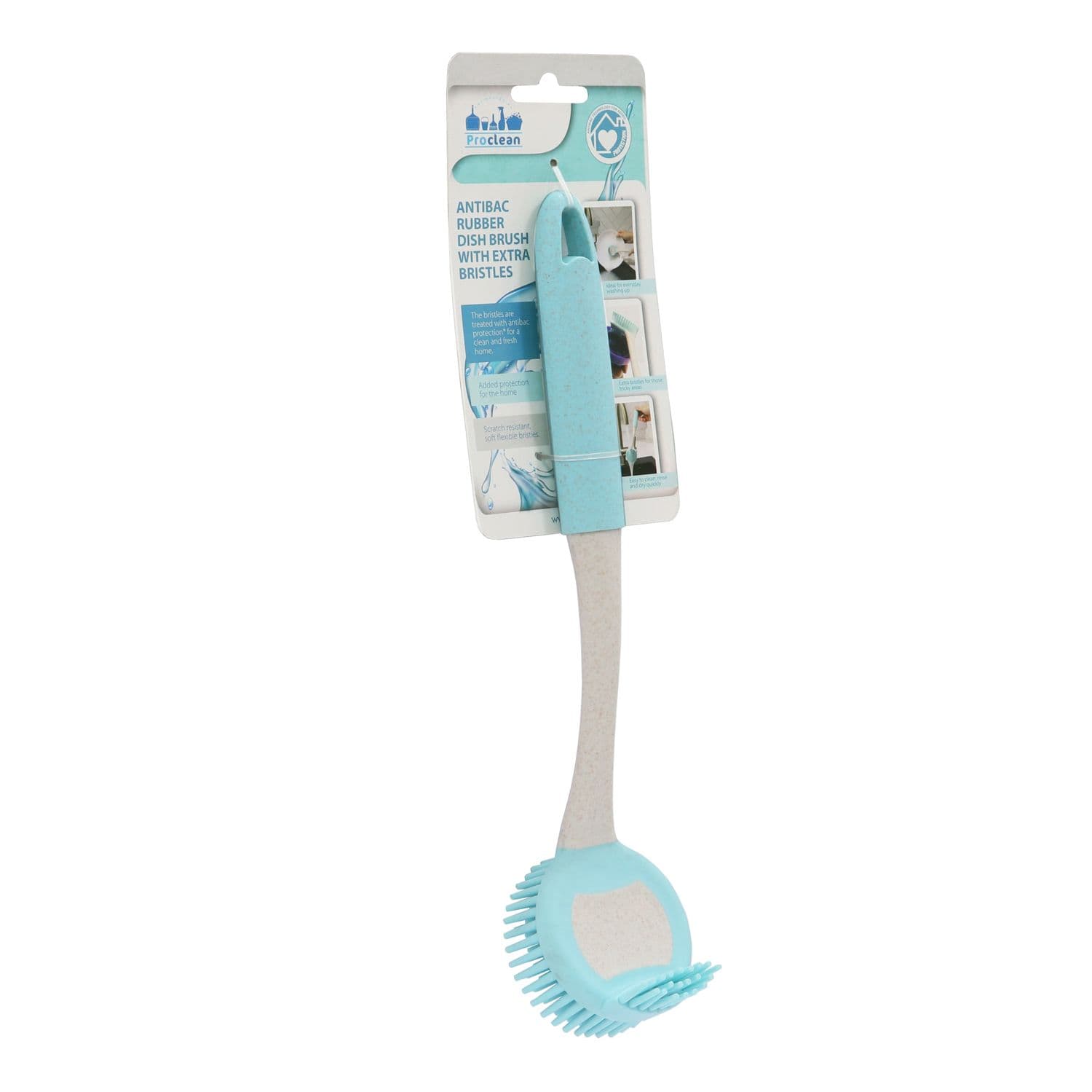 Pro Clean Anti Bacteria Rubber Dish Brush Extra Bristles