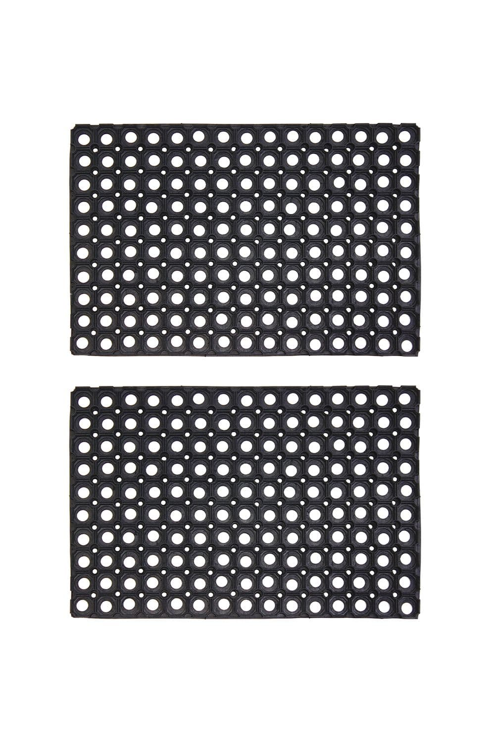 Rondo Rubber Ring Scraper Doormat 40x60cm Set 2