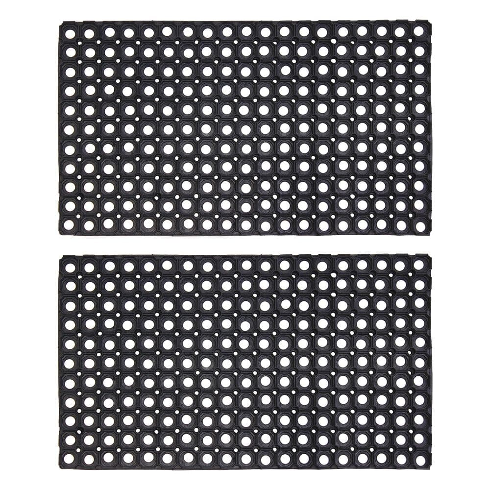 Contract Rondo Rubber Ring Scraper Doormat 50x100cm Pack 2