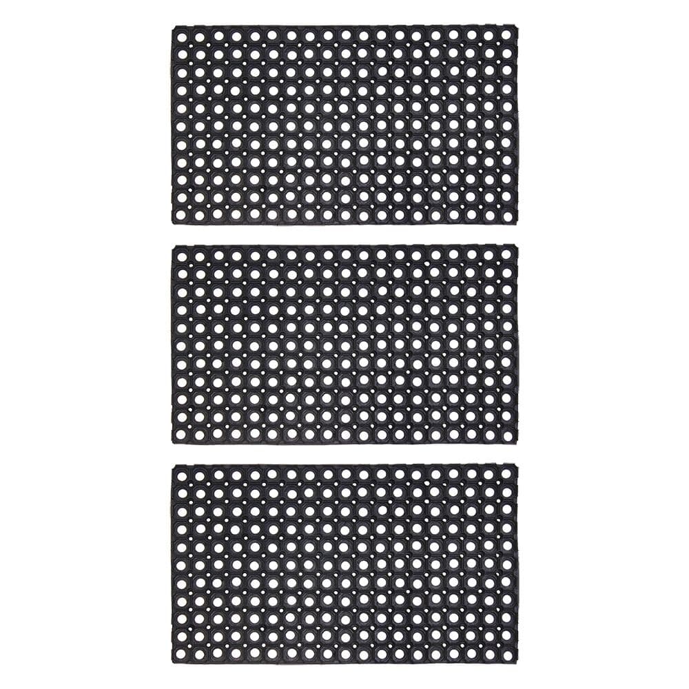 Contract Rondo Rubber Ring Scraper Doormat 50x100 cm Pack 3