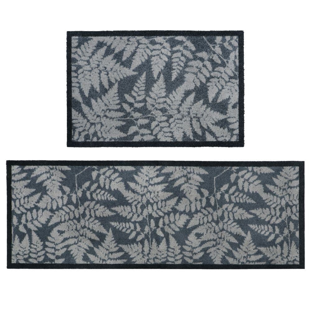Mega Machine Washable Doormat Runner Fern