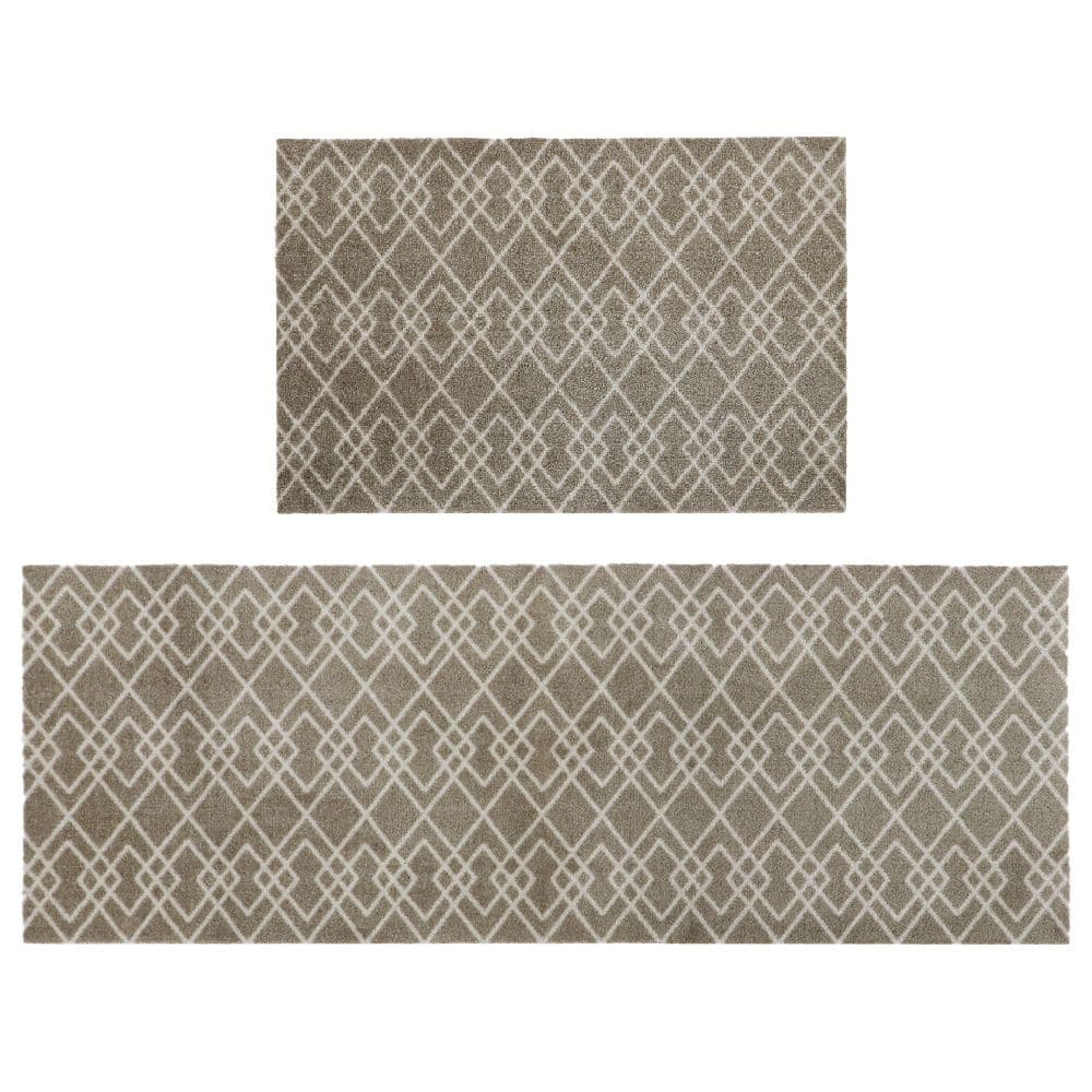 Mega Machine Washable Doormat Runner Diamond Trellis