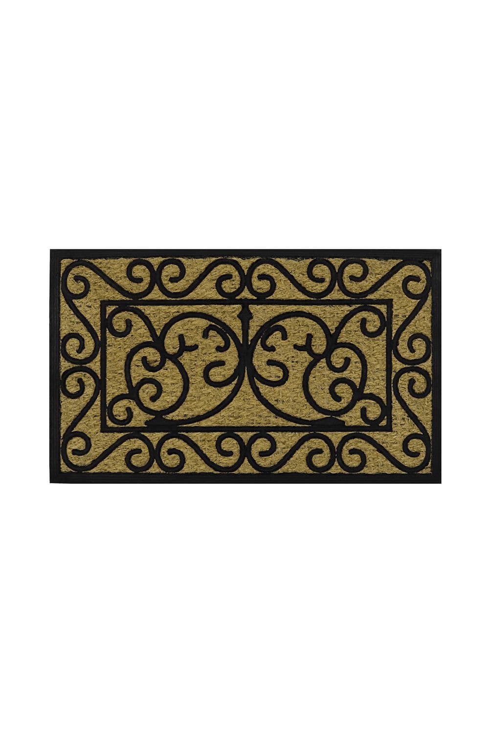 Woven Coir Tuffscrape Doormat 45x75cm Scroll
