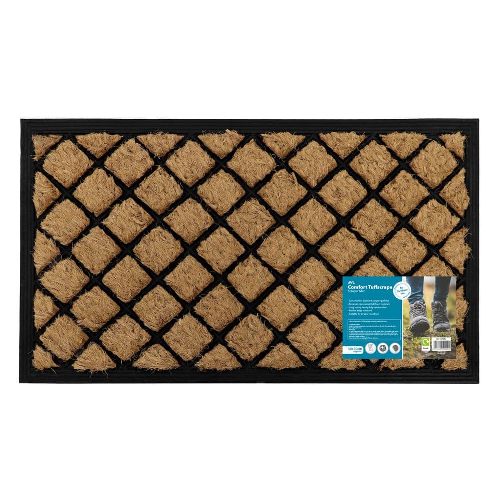Comfort Tuffscrape Door Mat 40x70cm Diamond Grid