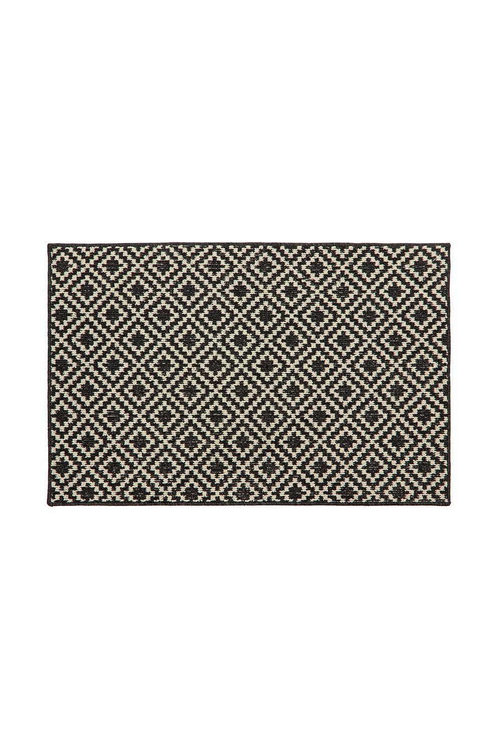 Everley Machine Washable Latex Backed Runner Doormat 80x120cm Mono