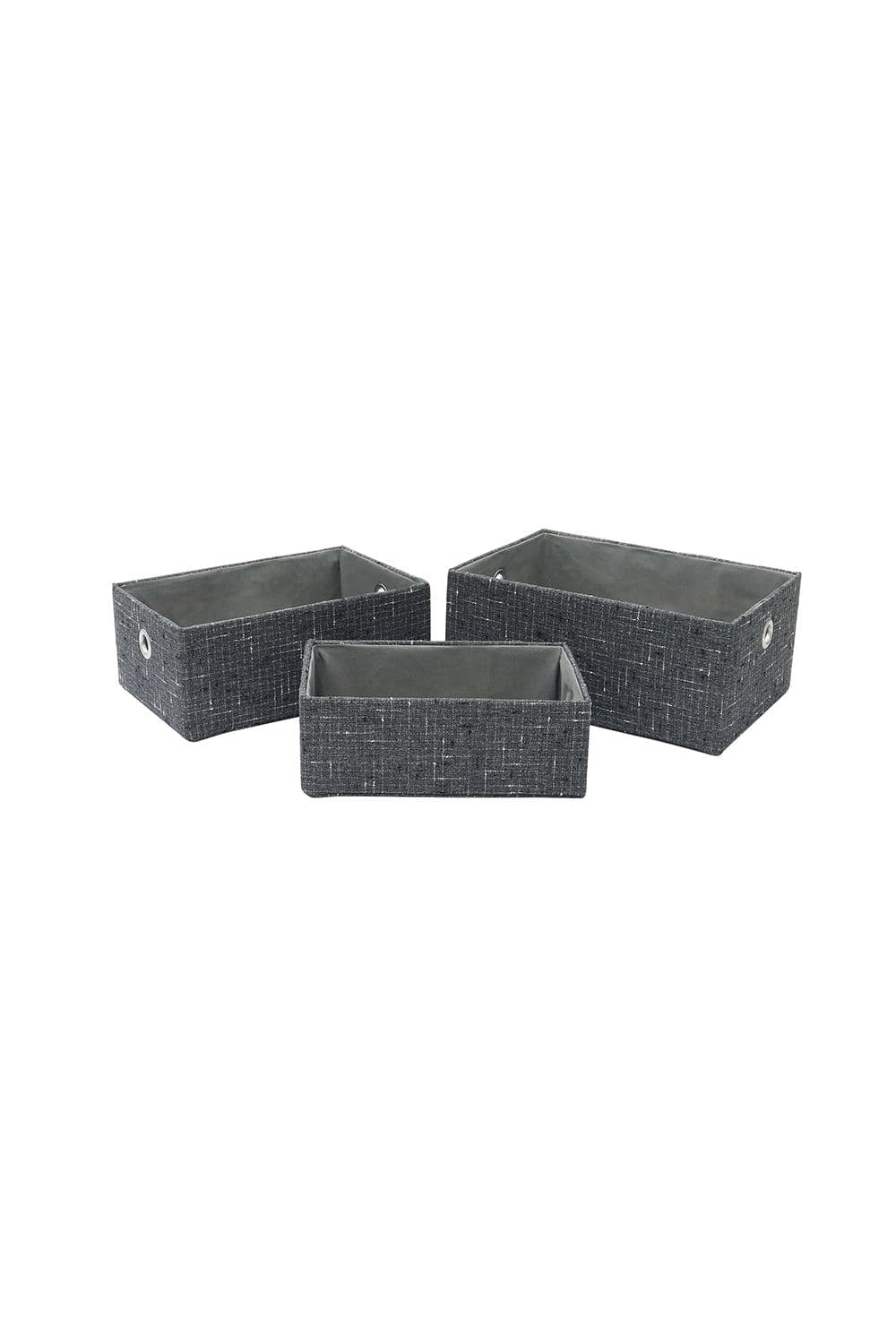 Shadow Rectangular Fabric Storage Baskets Set 3