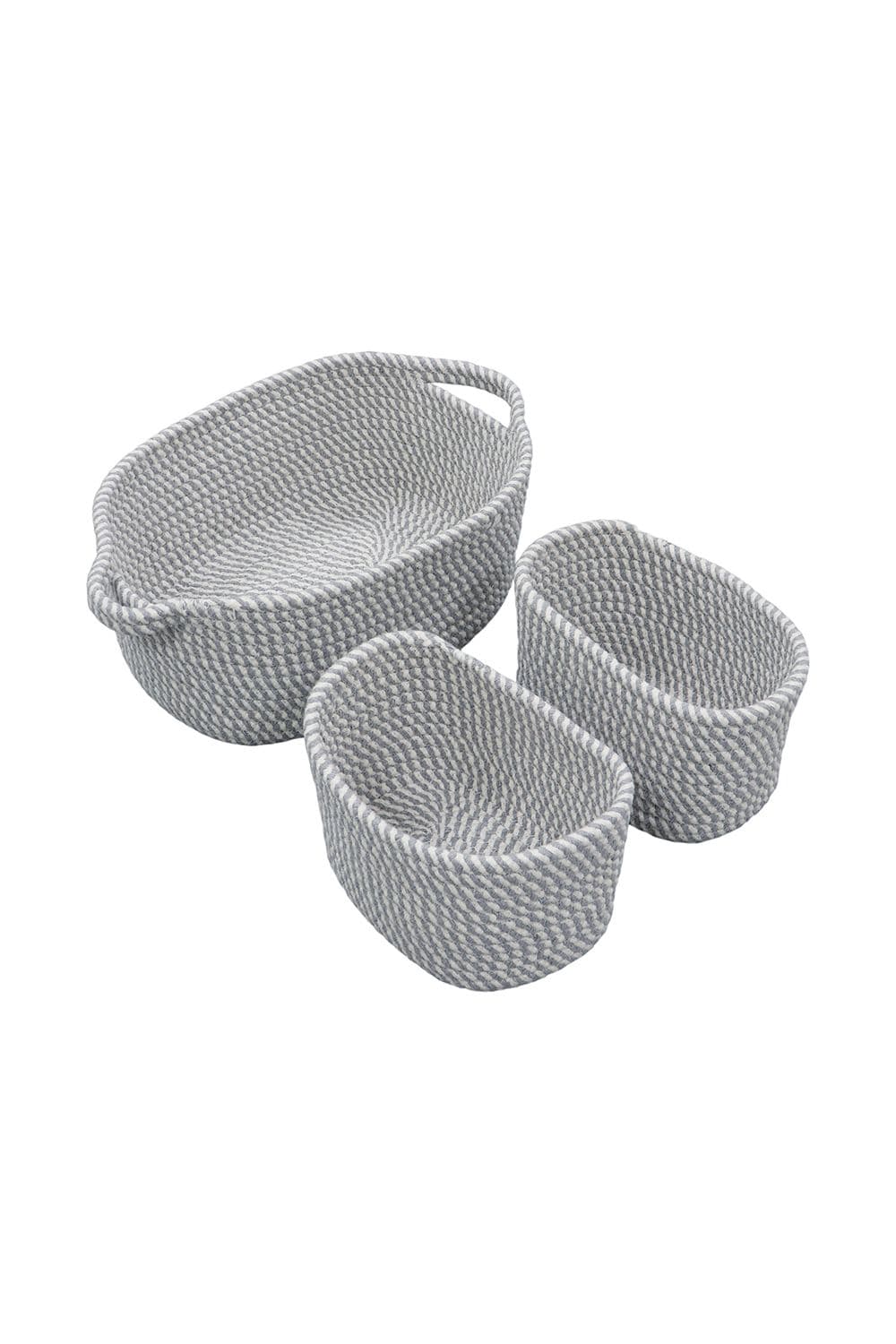 Edison Rectangular Cotton Rope Storage Handles Set 3