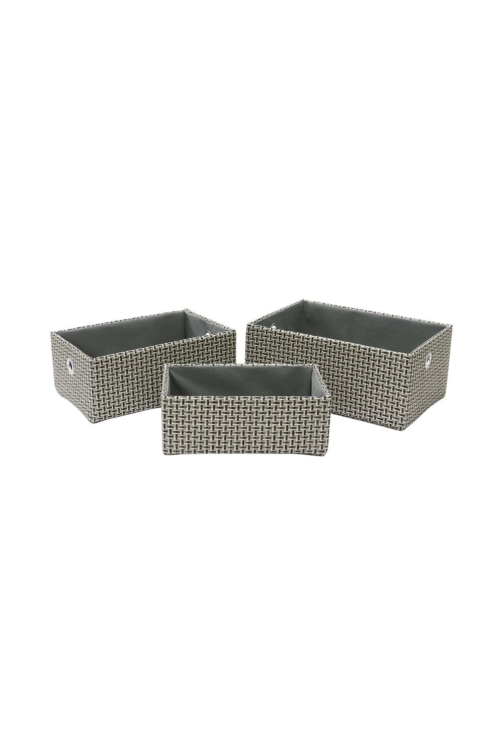 Silva Rectangular Fabric Storage Baskets Set 3