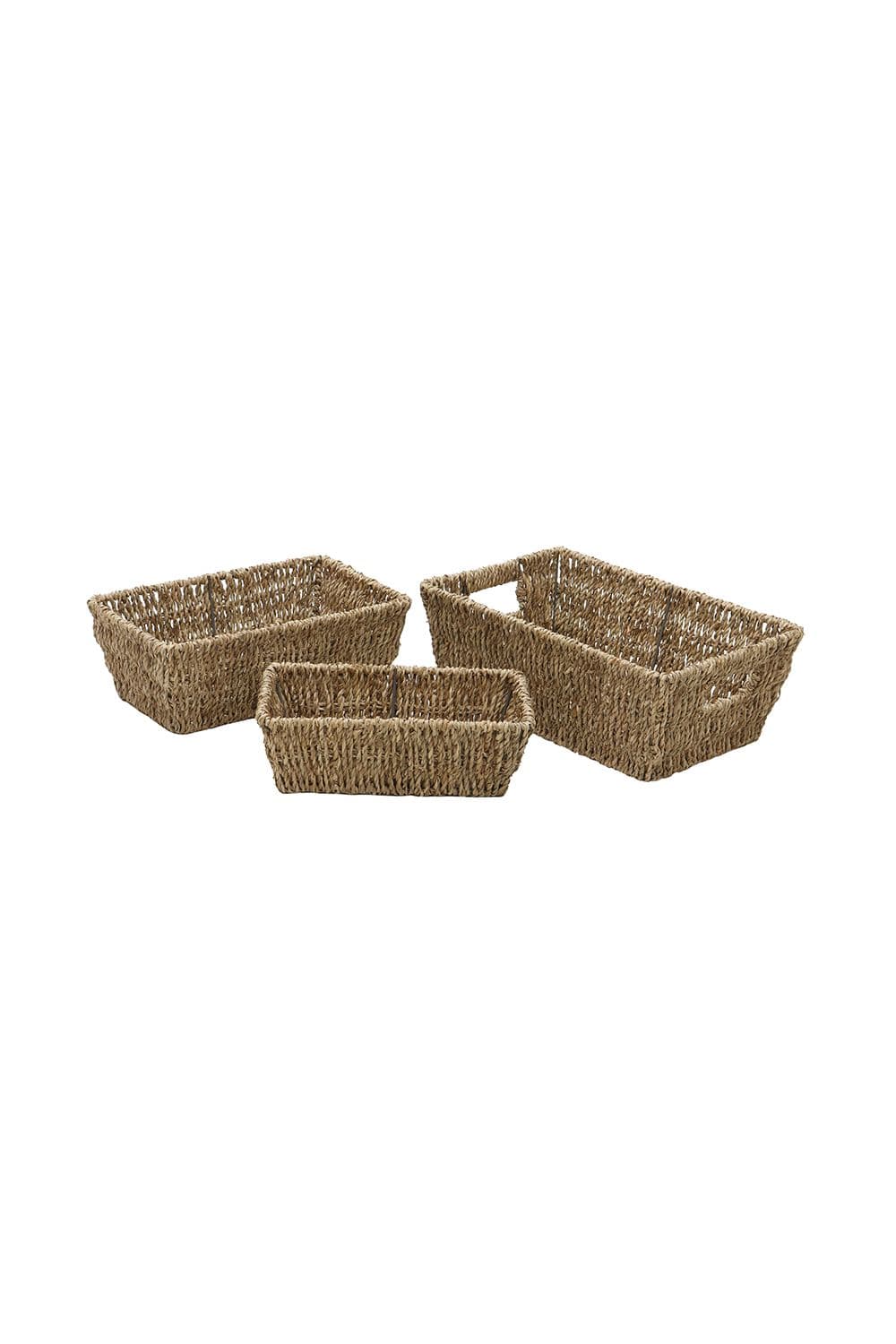 Seagrass Set 3 Rectangular Tapered Storage Baskets