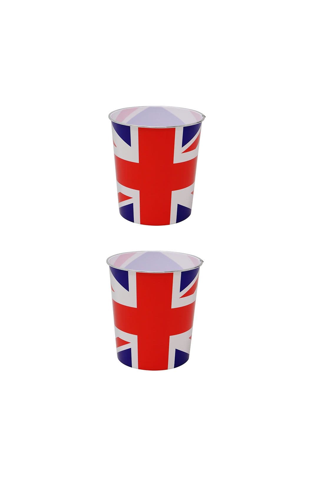 Union Jack Plastic Waste Paper Bin Set 2
