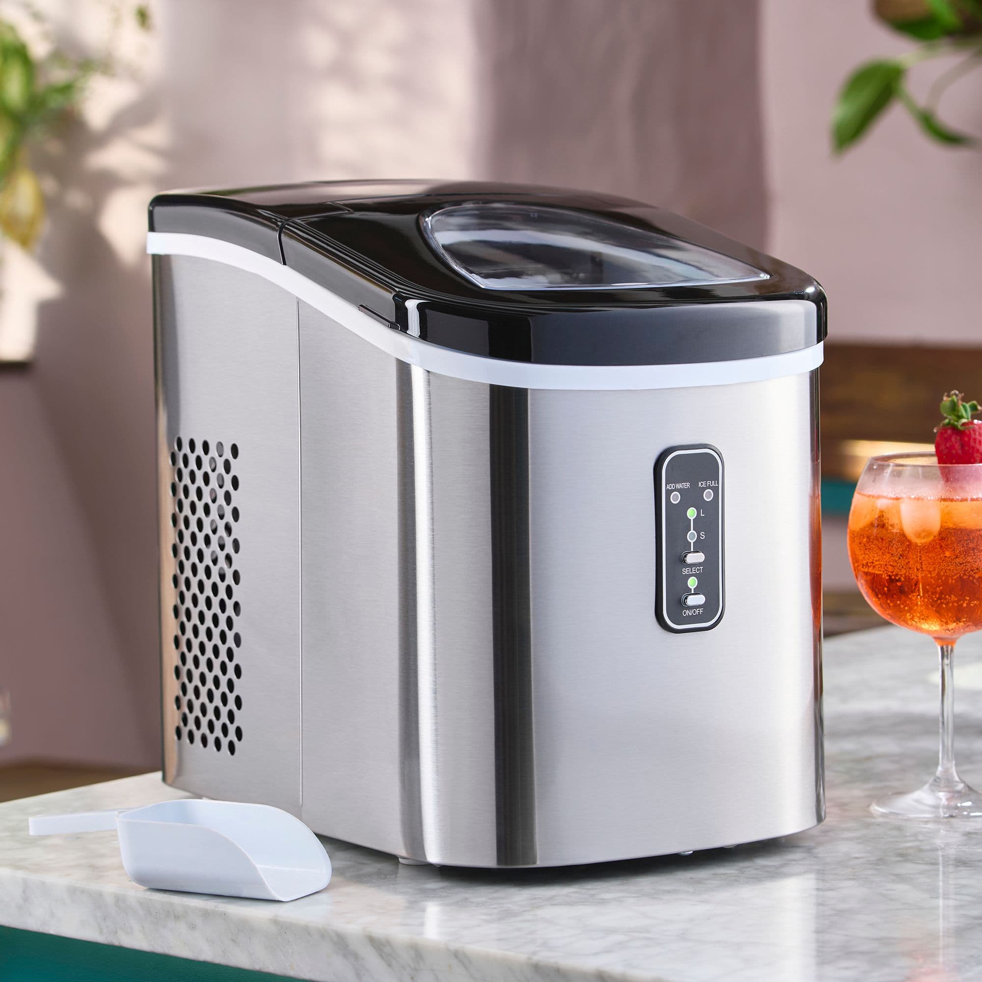Electric Ice Cube Maker Countertop Machine Automatic Compact Portable