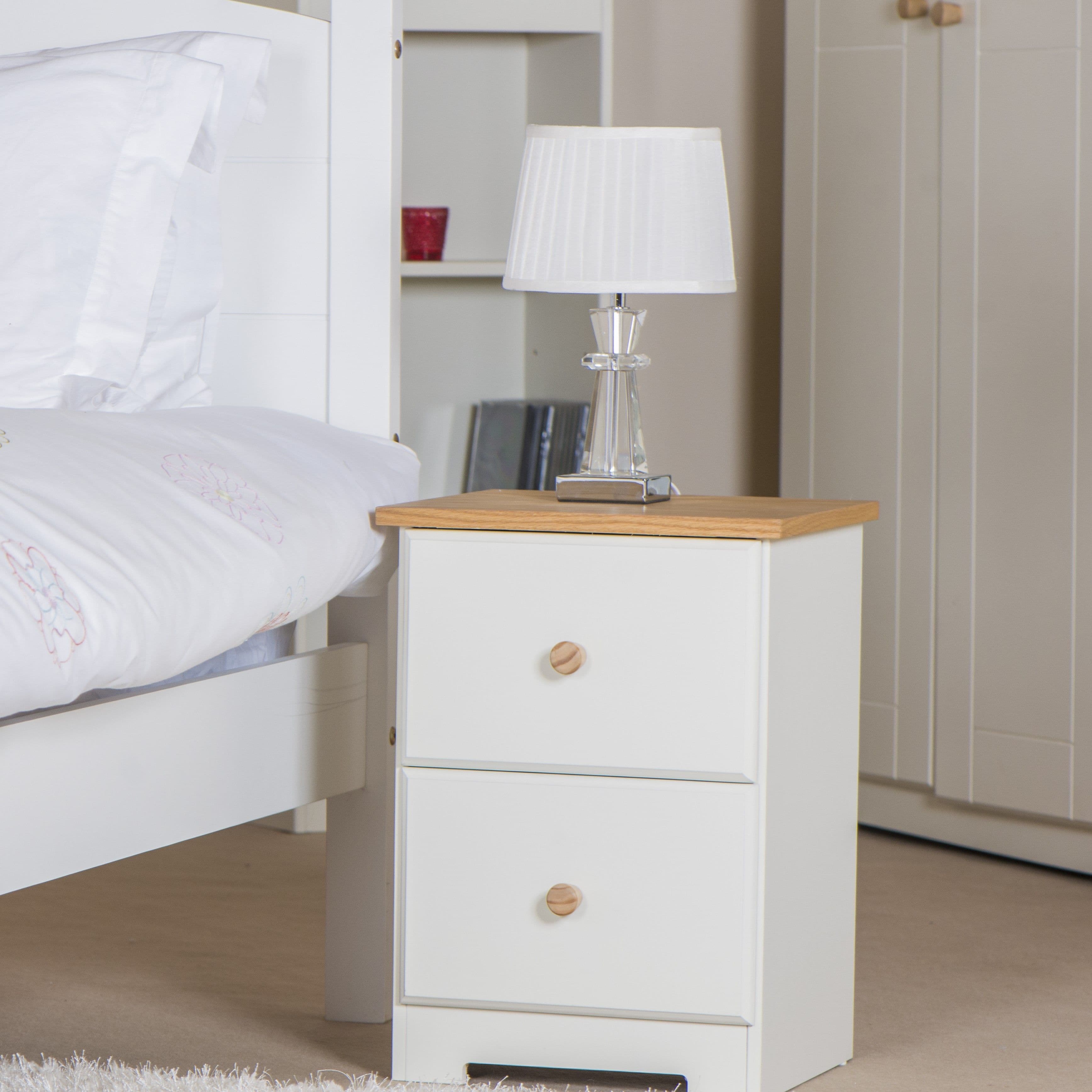 Colorado 2 Drawer Petite Bedside Cabinet
