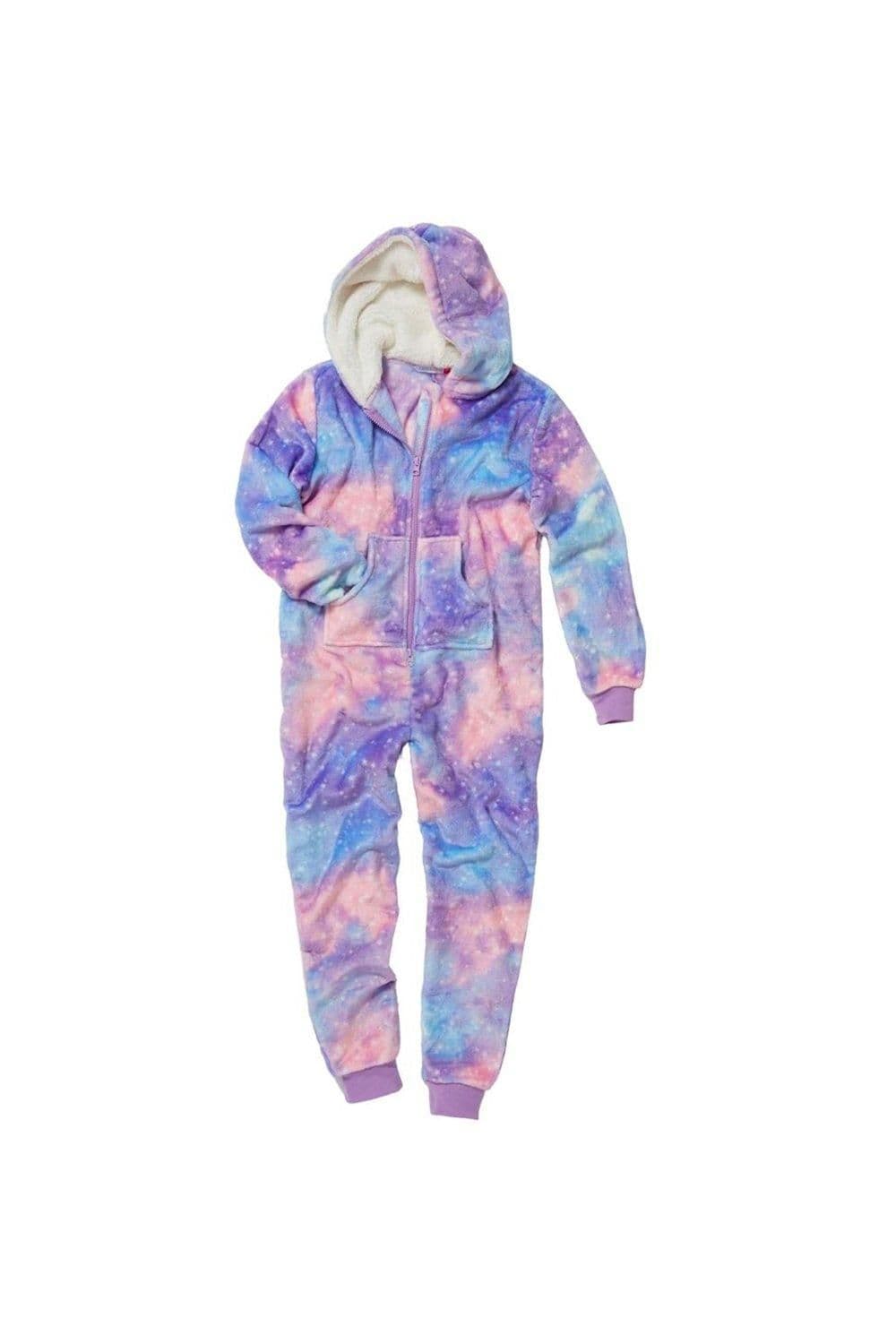 Galaxy Print Fleece Onesie