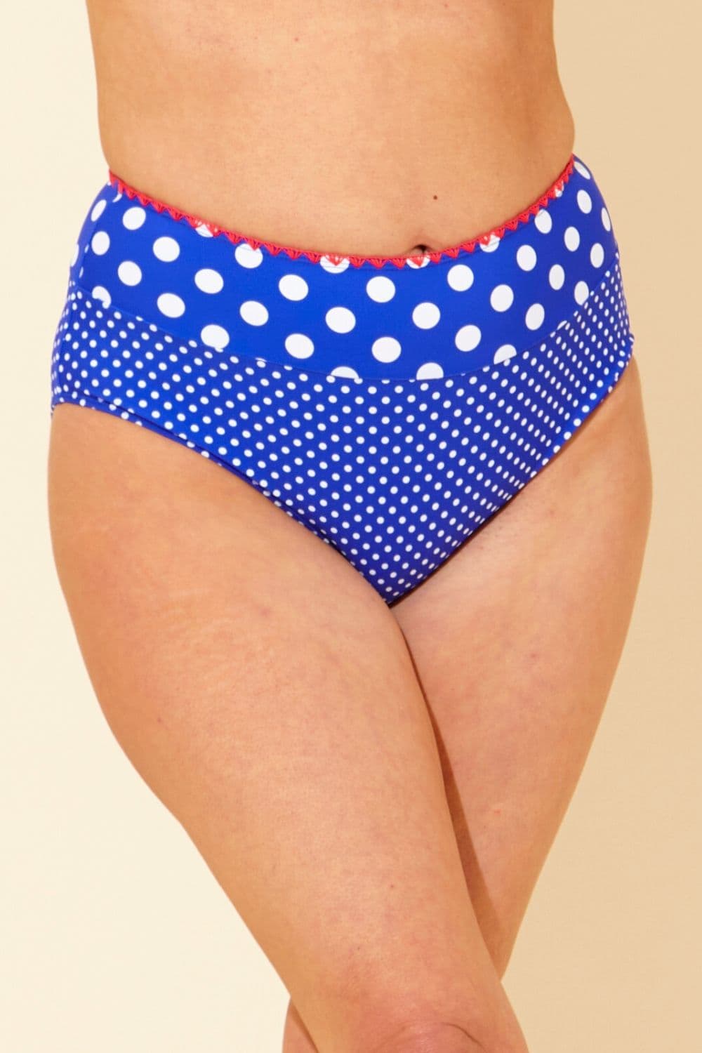 Contrast Trim High Waist Bikini Brief
