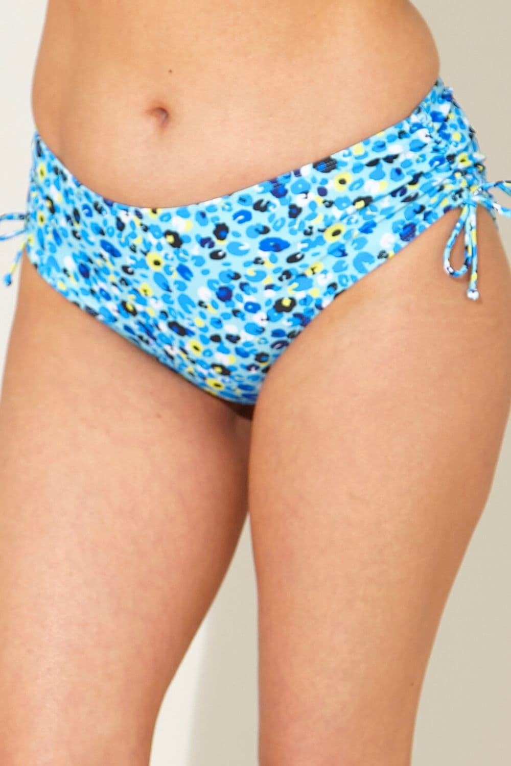 Ruched High Leg Bikini Brief Bright