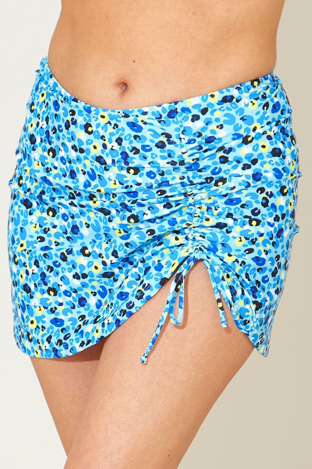 Ruched Swim Skirt Sewn Brief Bright