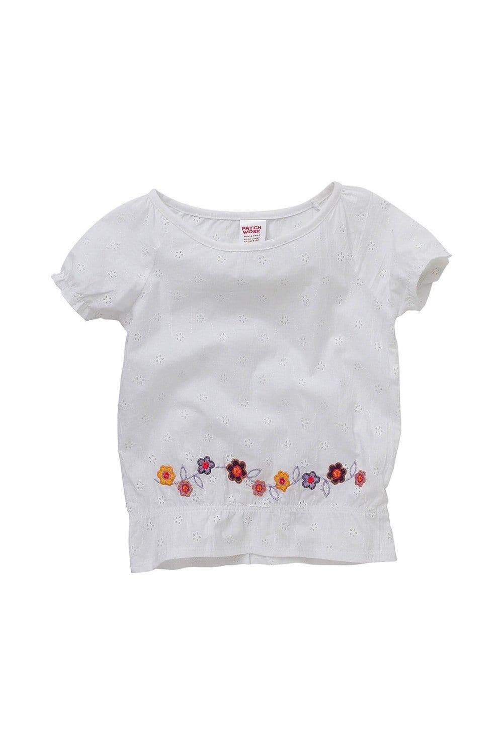 Embroidered Floral Summer Blouse