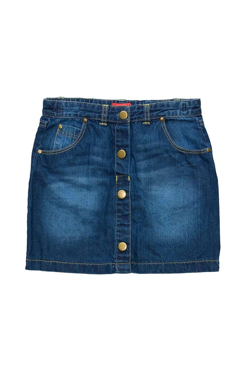 Button Through Denim Skirt