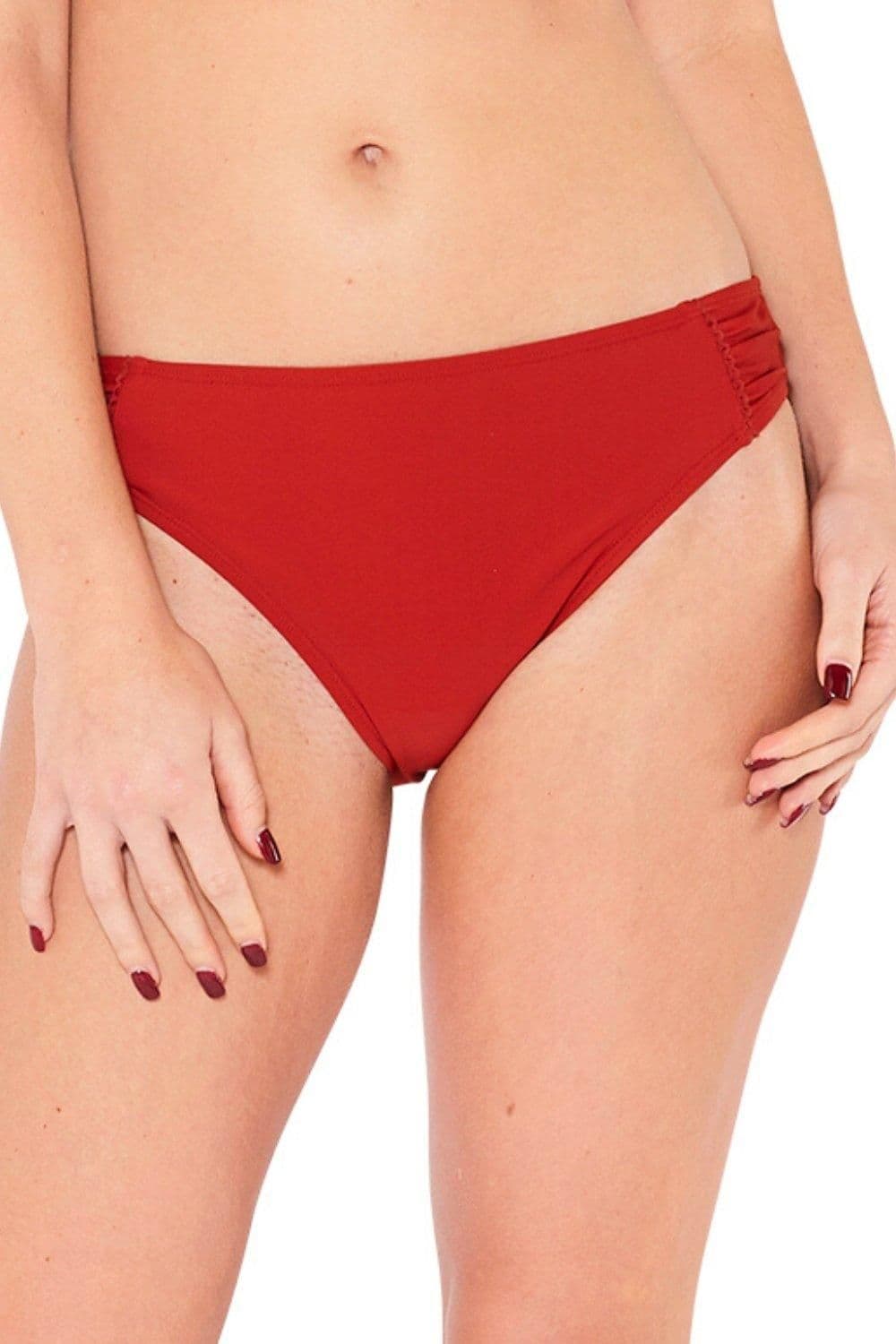Standard High Leg Midi Bikini Brief Burnt
