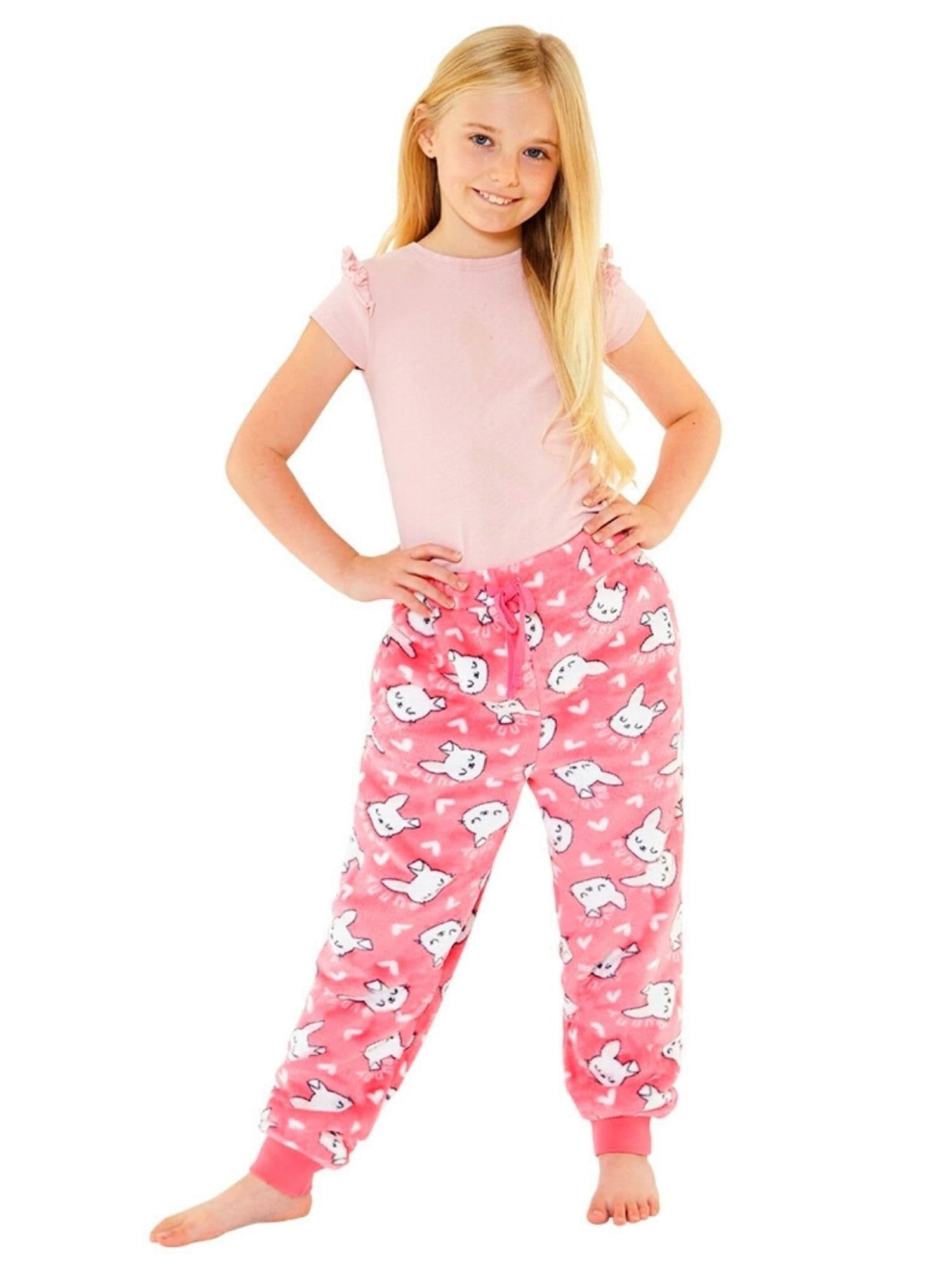 Bunny Print Fleece Bottoms