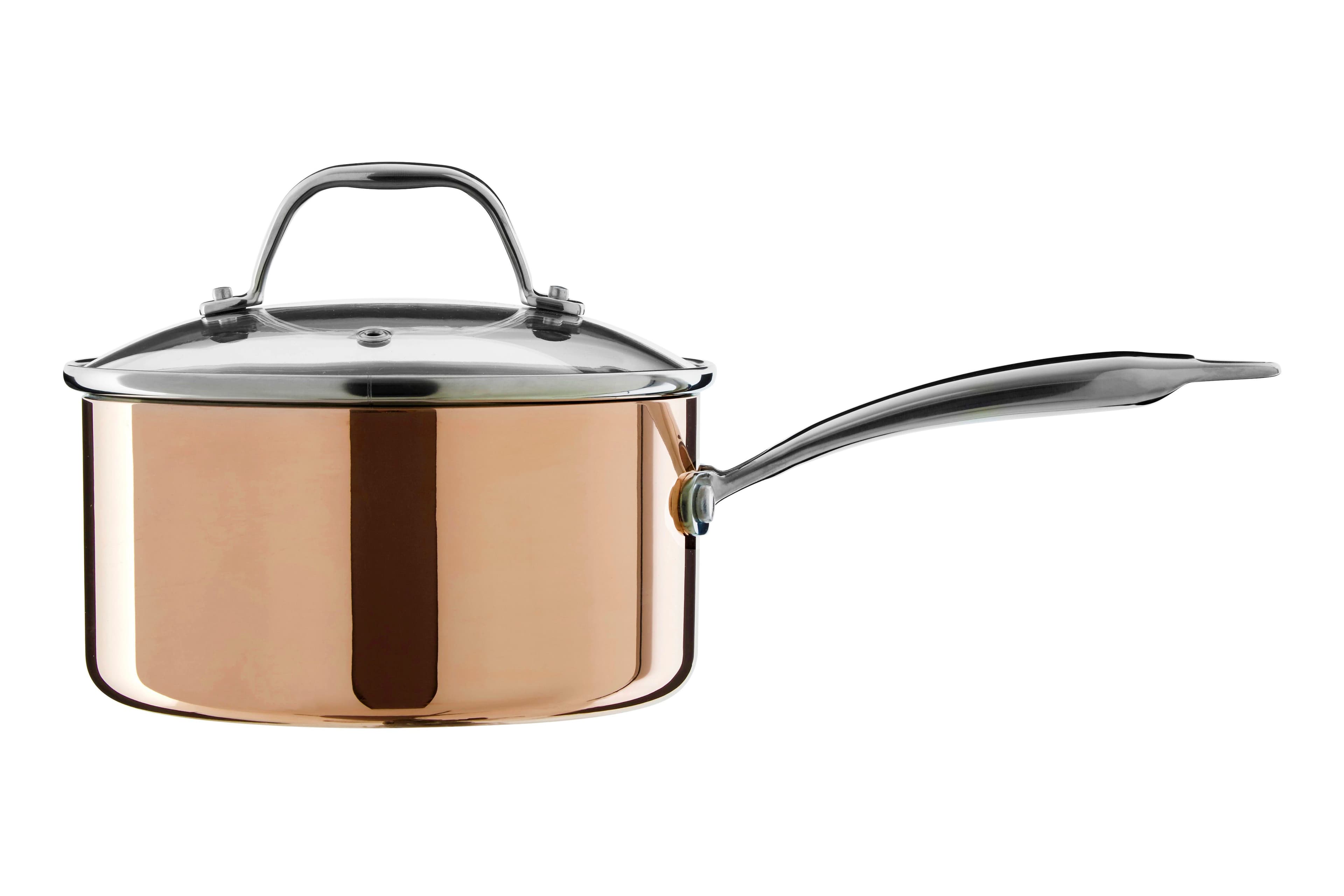 Minerva 18cm Saucepan, Warm Copper Finish