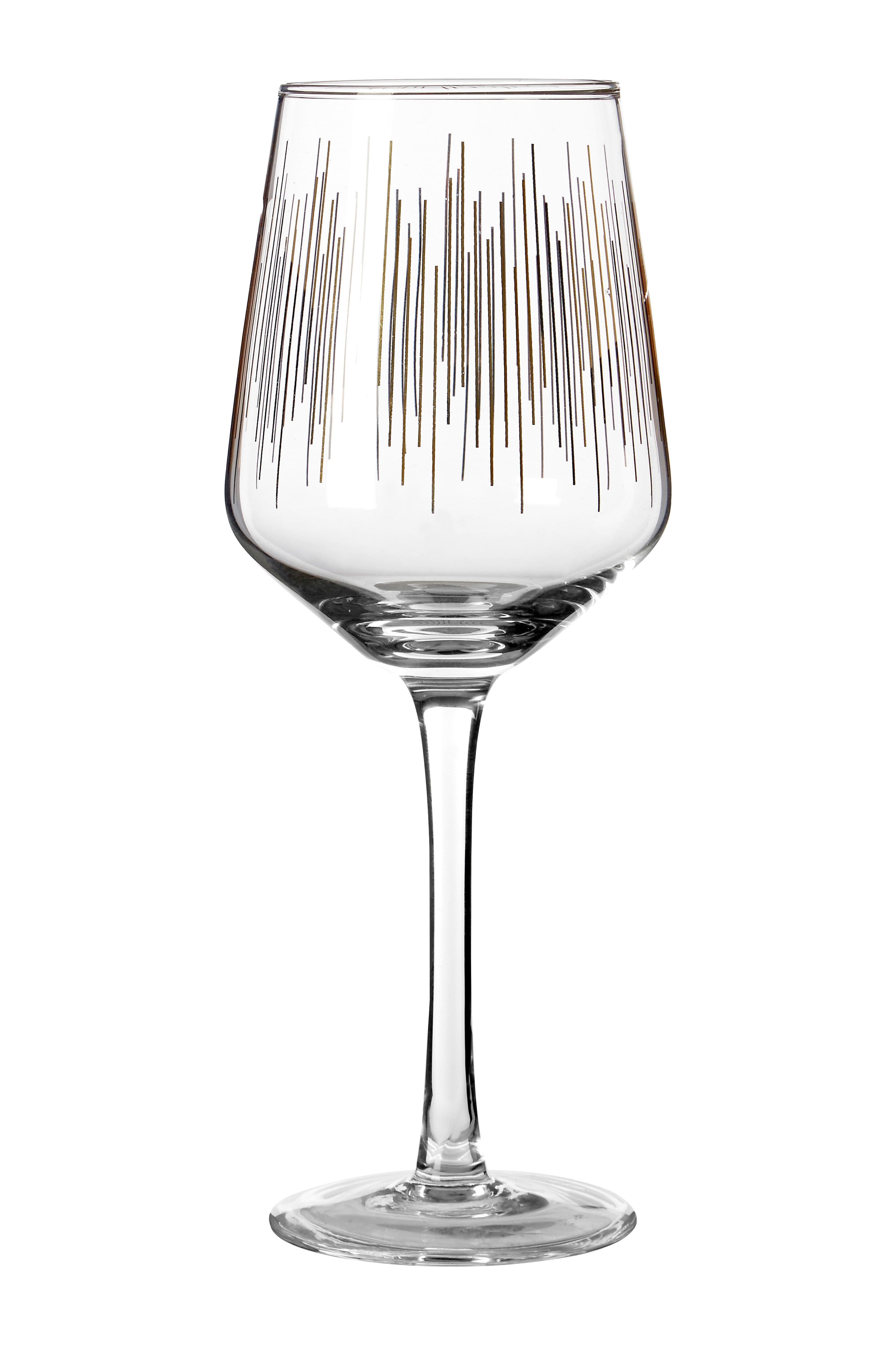 Set Of Four Deco Wine Glasses