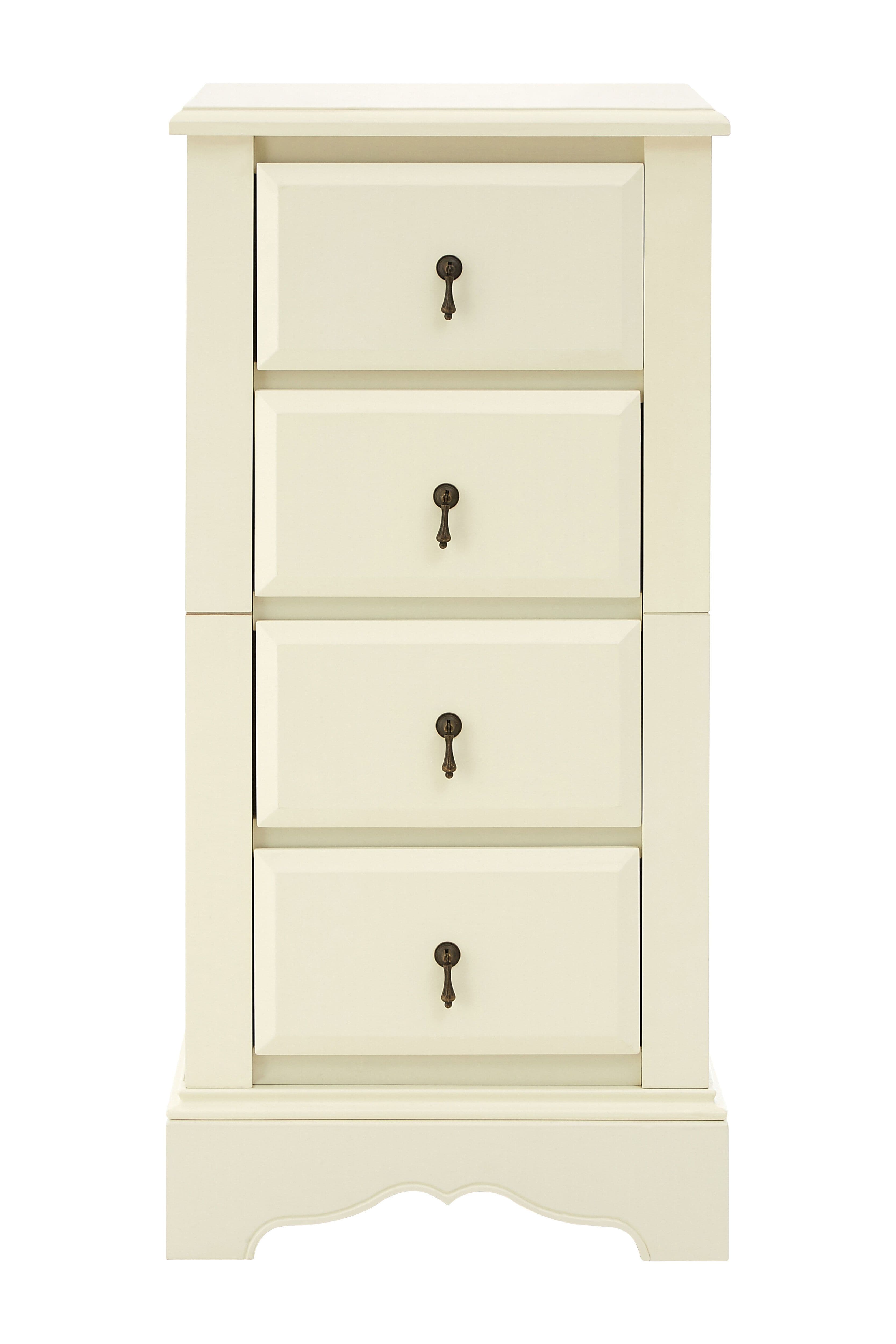 Florence 4 Drawer Chest, Muted Ivory Finish