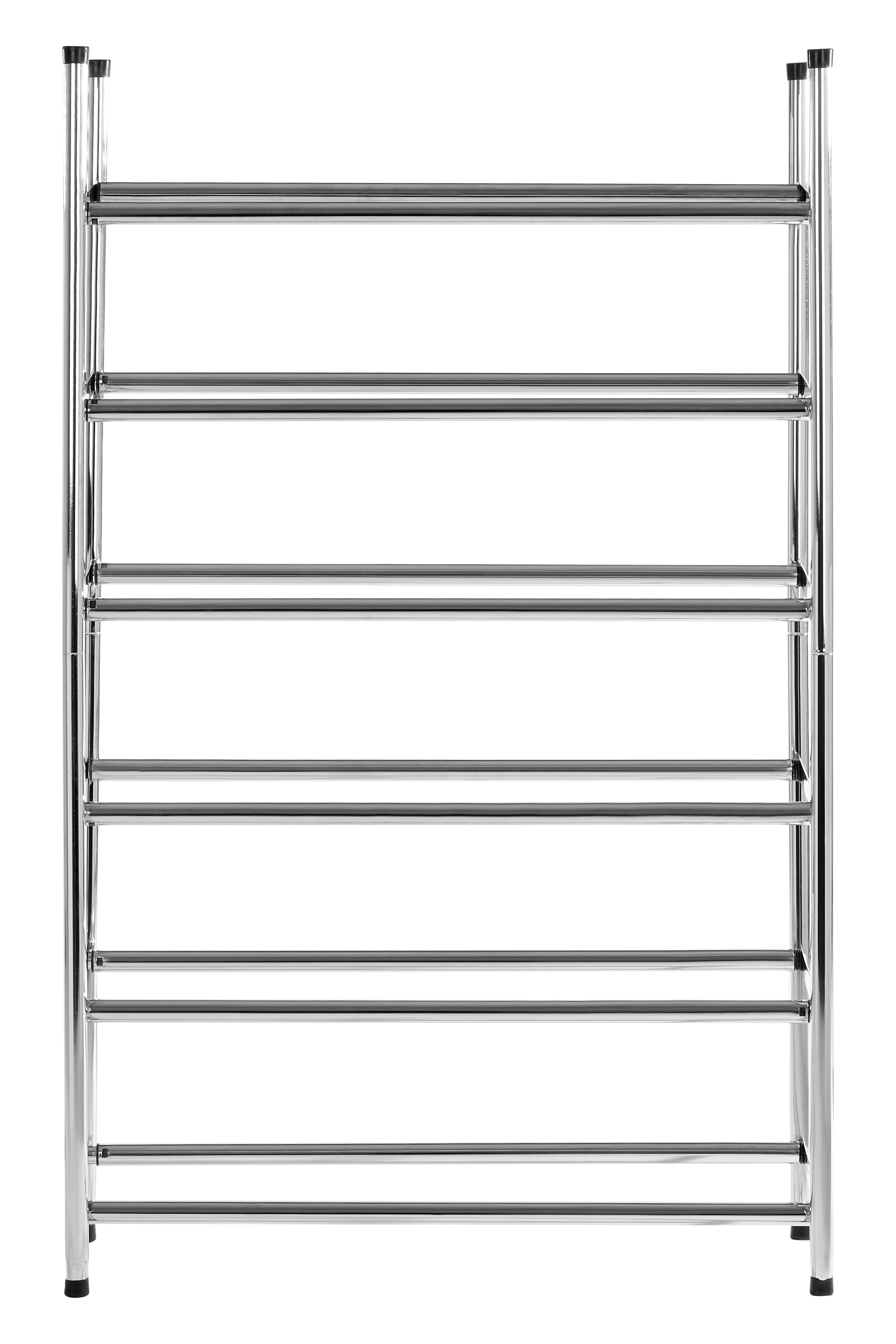 Shoe Racks Six Tiers Chrome Shoe Rack