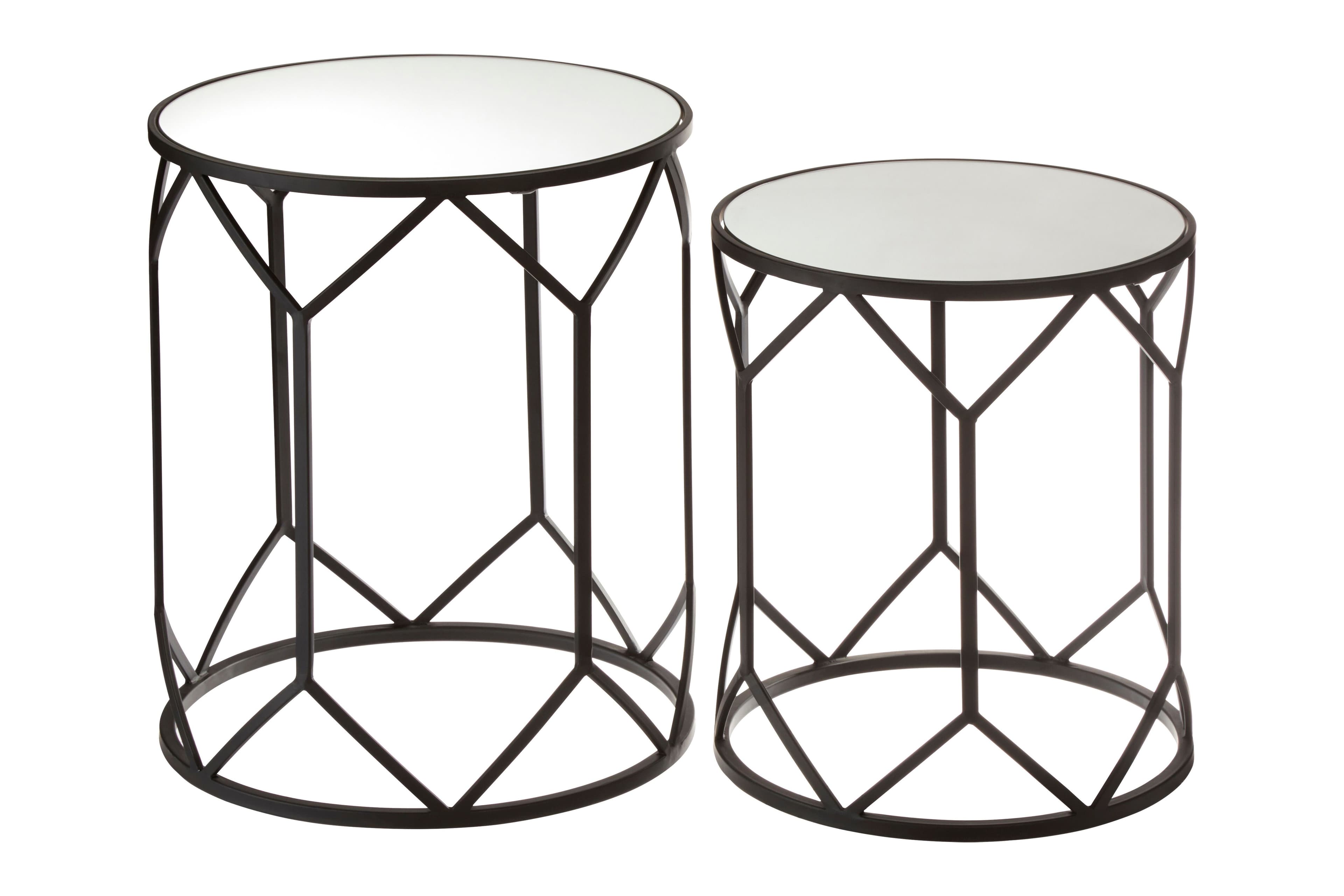 Set Of 2 Avantis Polygonal Frame Tables