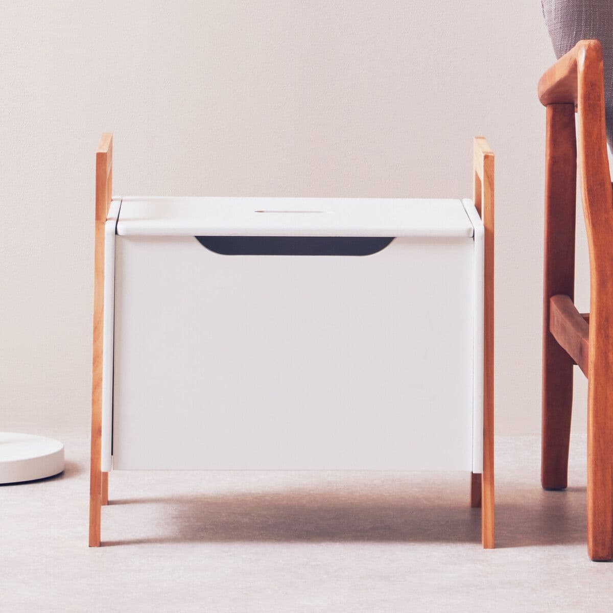 Storage Box, Durable Construction Storage Box With Lid, Modern Design White Storage Box, Compact Small Box