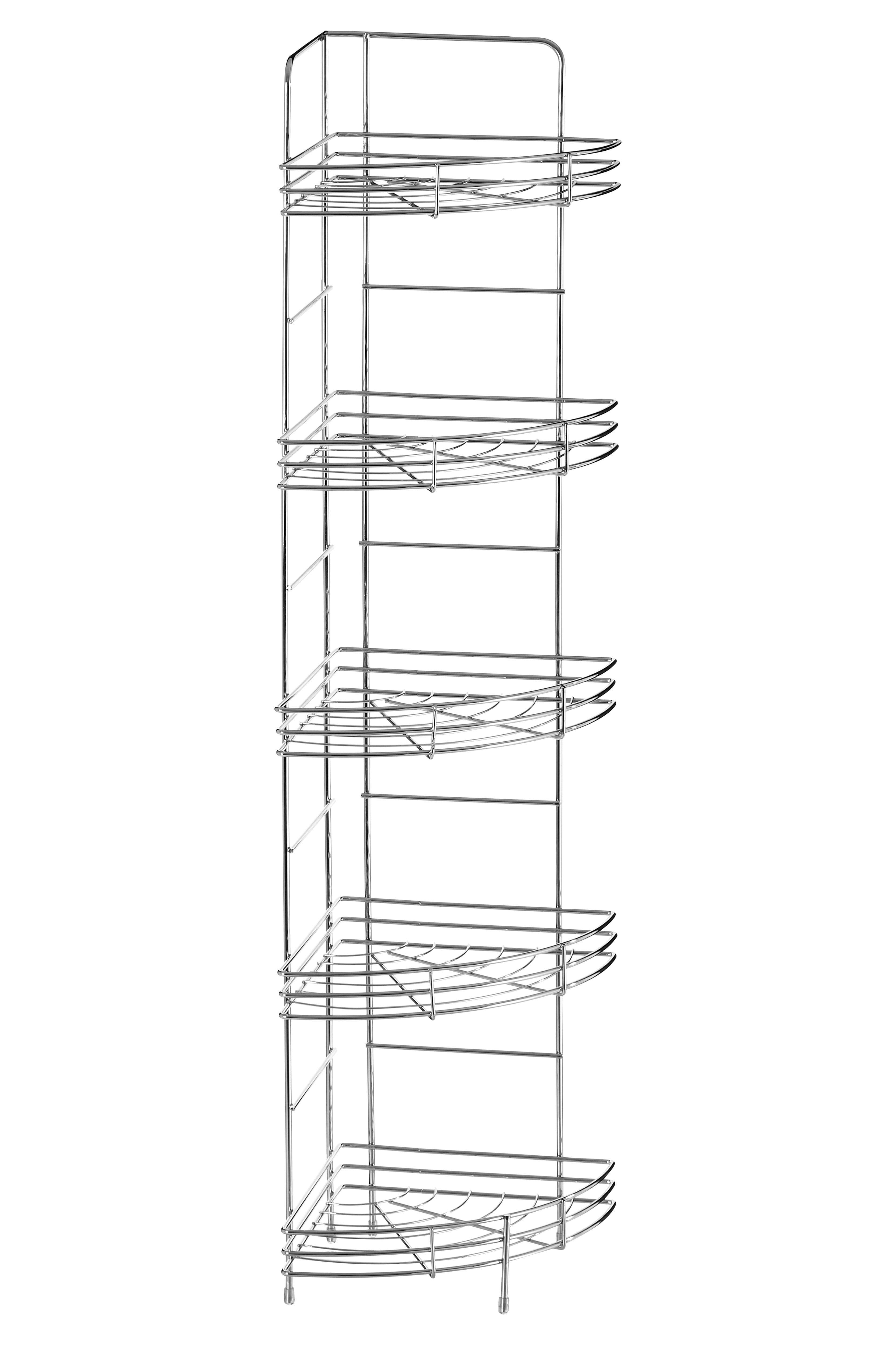 Shower Caddy 5 Tier Chrome Corner Storage Rack