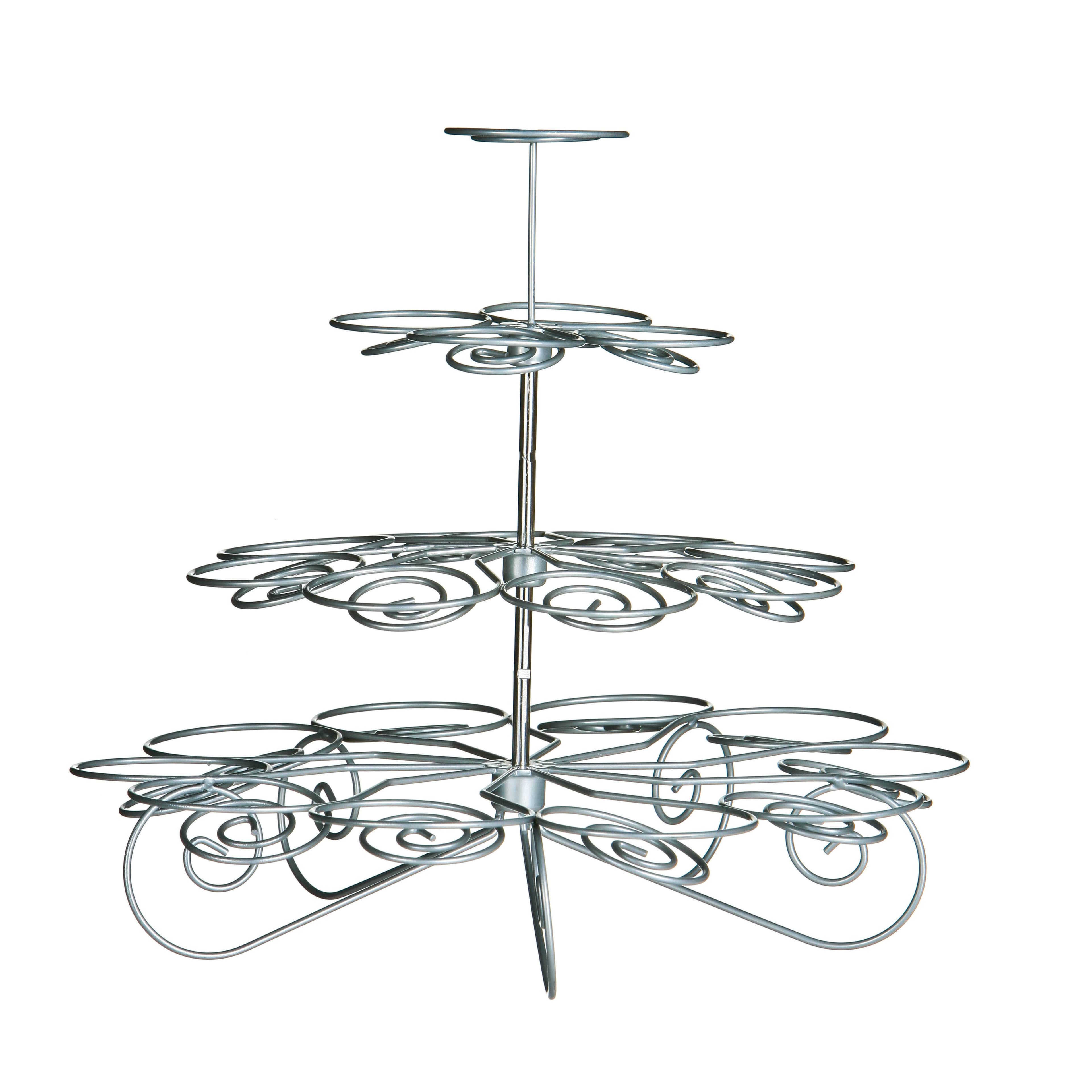4 Tier Silver Wire 23 Cups Cupcake Stand