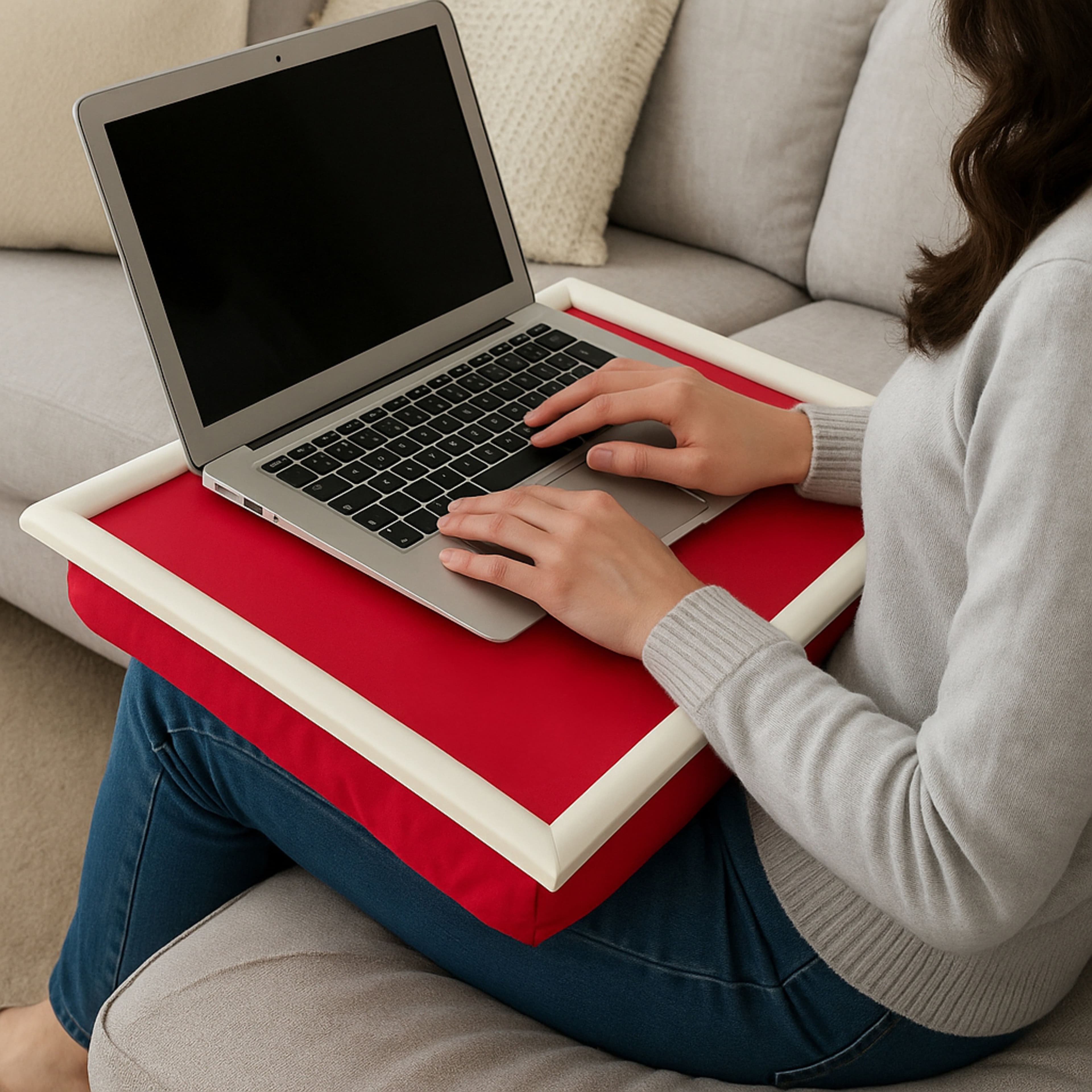 Home Sweet Home Lap Tray, Vibrant Red Colour