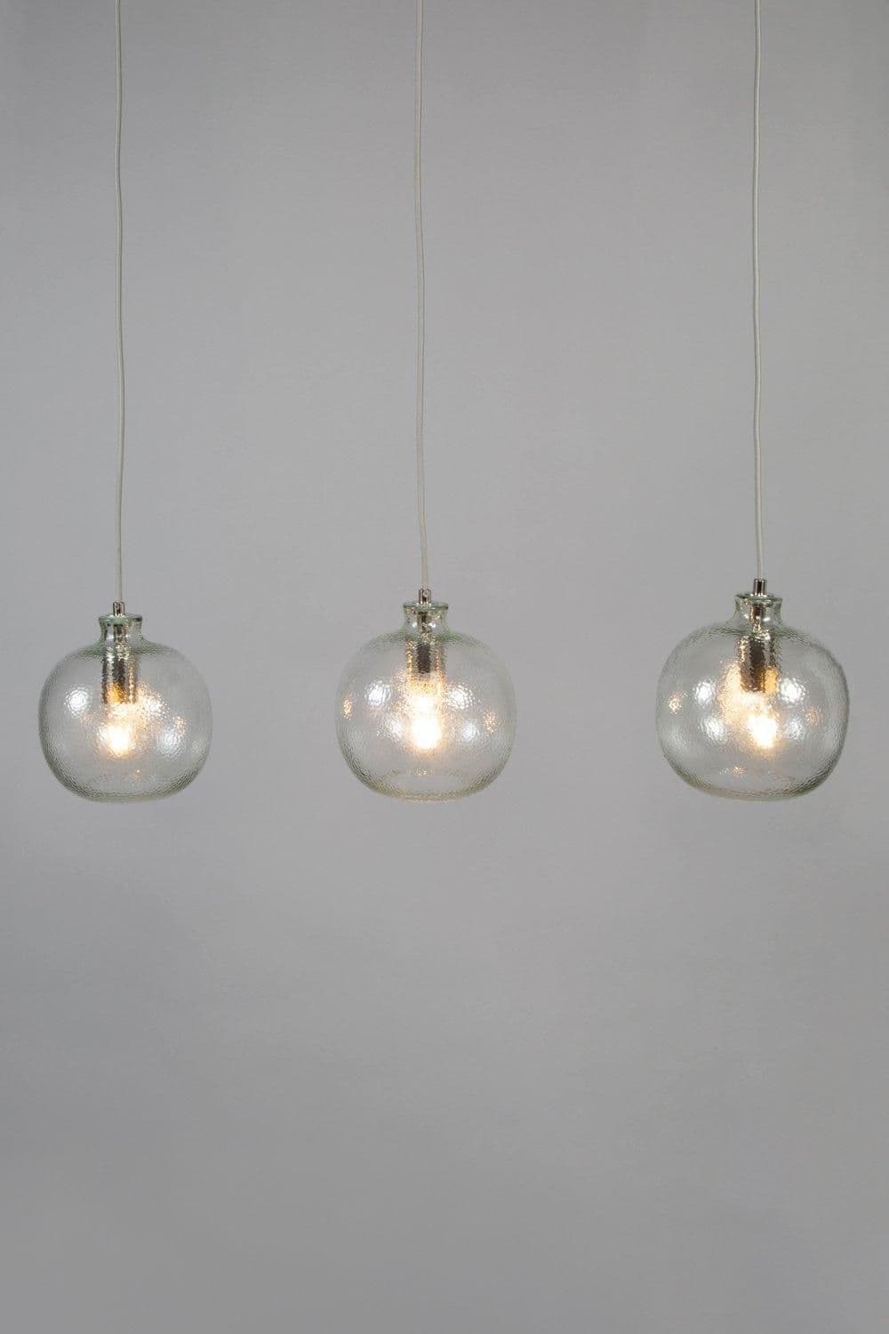 Alfie Bobble Glass 3 Light Diner Pendant