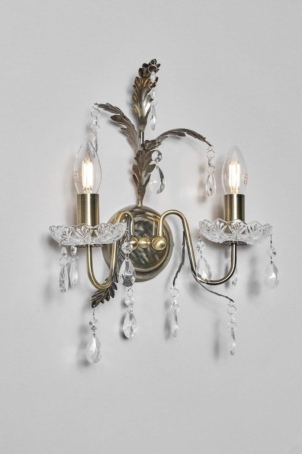 Paisley Antique Brass Wall Light
