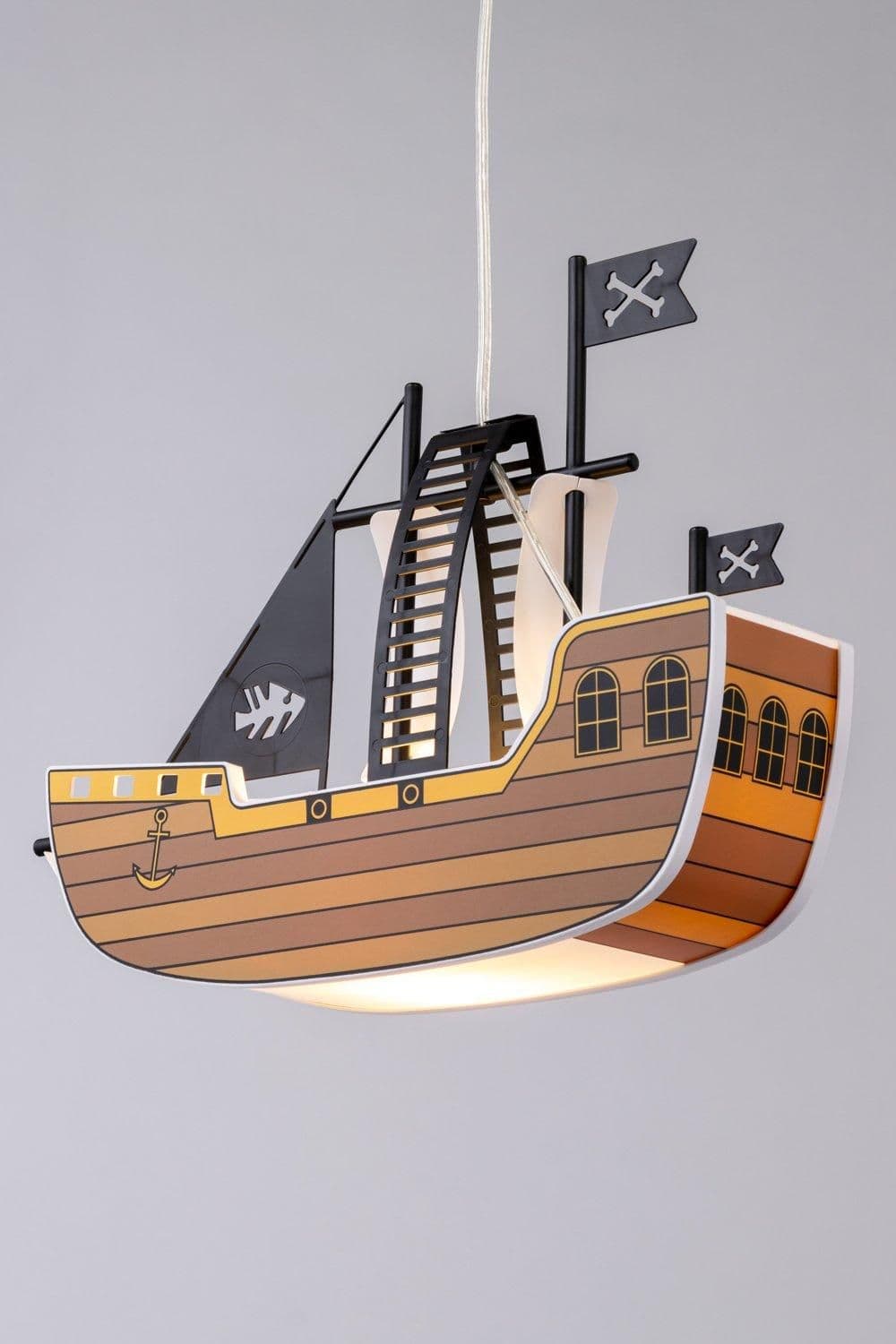 Glow Pirate Ship Pendant Ceiling Light