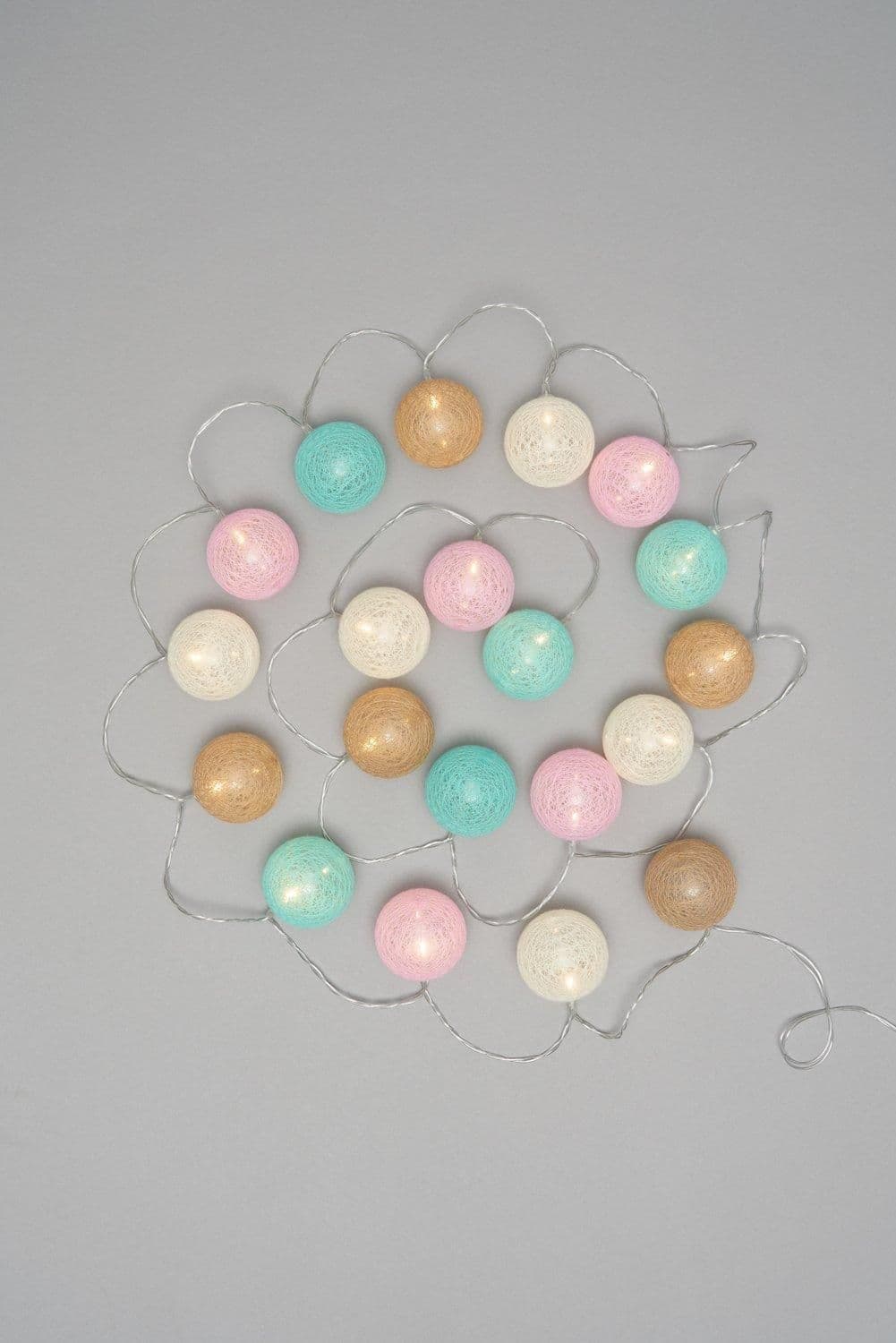 Glow Pom Pom String Wall Light