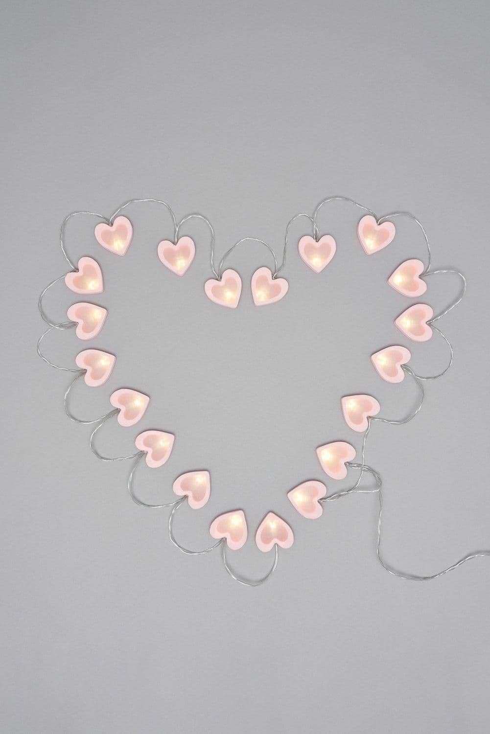 Glow Love Heart String Wall Light