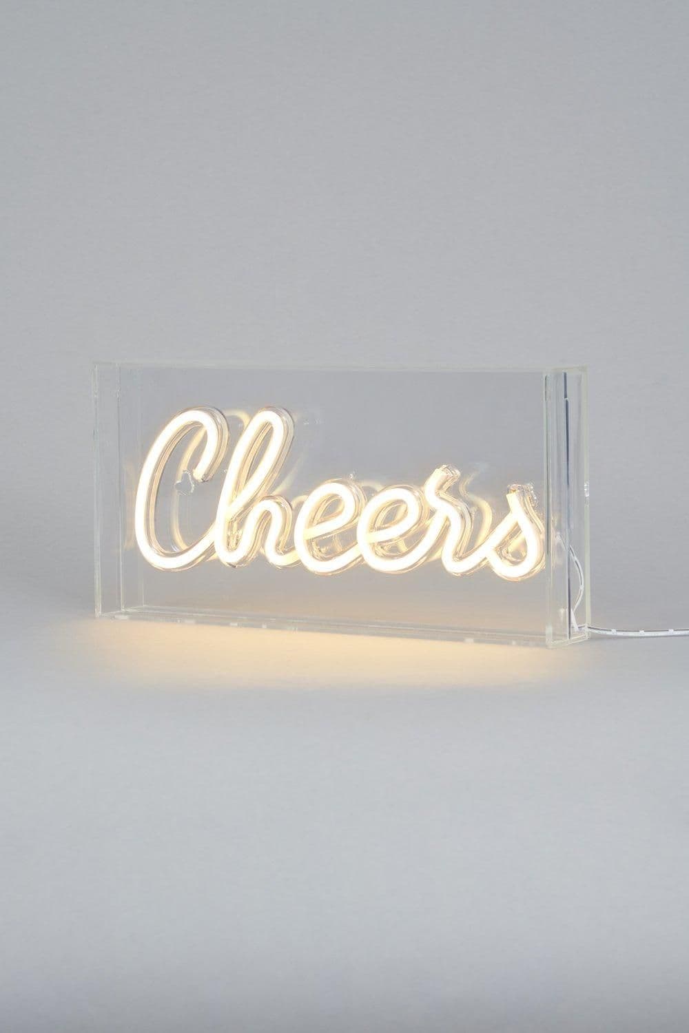 Glow Cheers Neon Light Box Table Lamp