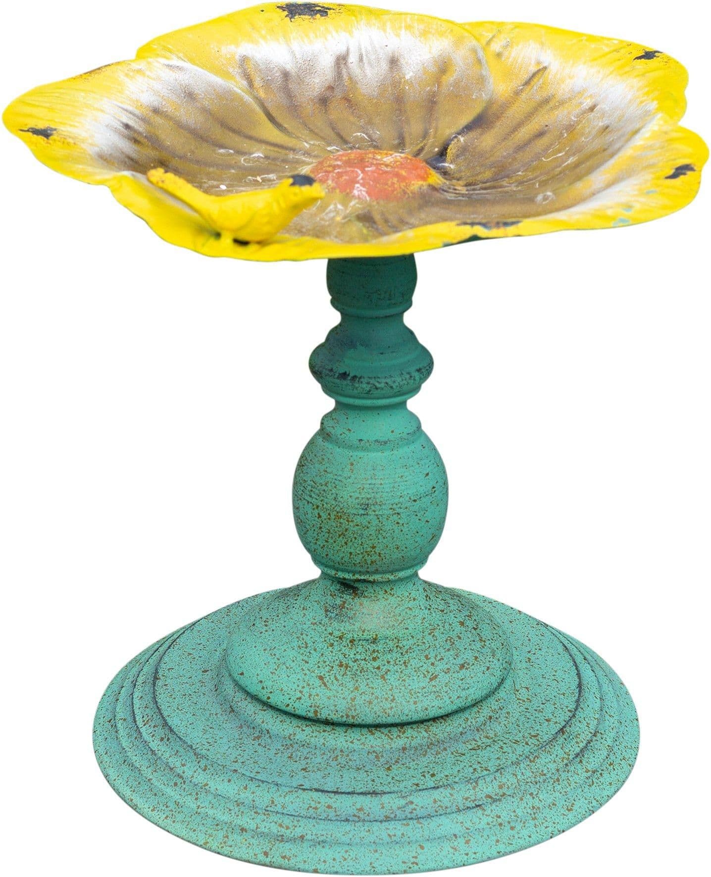 Ornamental Free Standing Weather Resistant Pedestal Style Easy Assemble Bird Bath