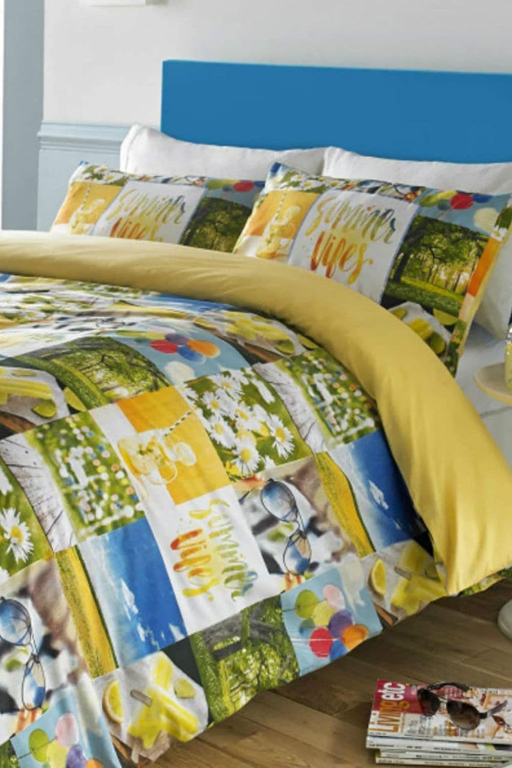 Summer Vibes Contemporary Duvet Cover Bedding Set