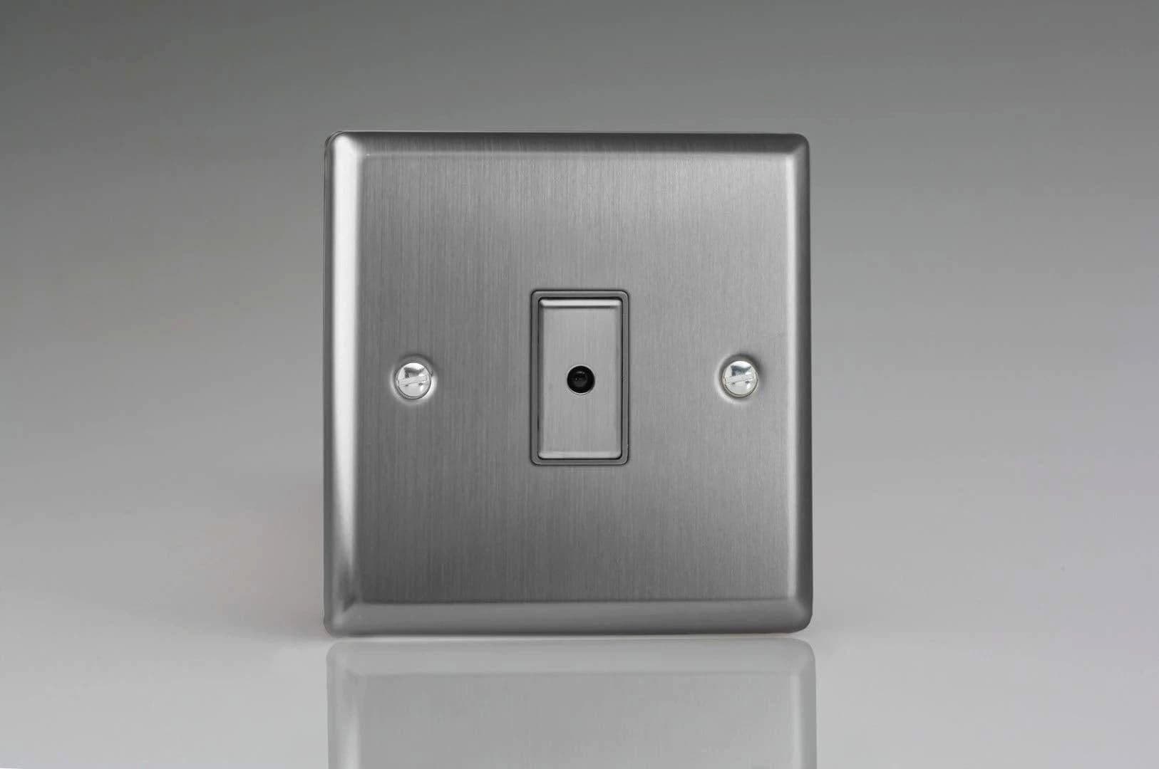 JTE101 Classic Brushed Steel 1 Gang V Pro Remote Touch Master LED Dimmer 0 100W